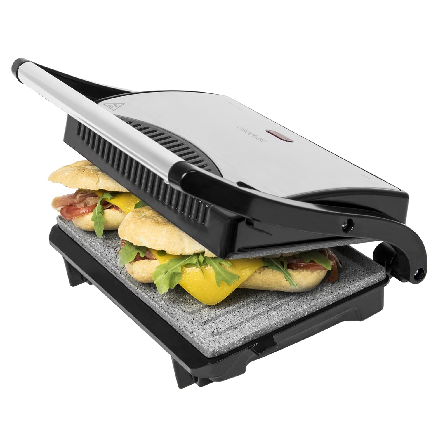 Cecotec Rock'nGrill Grelha elétrica com revestimento antiaderente RockStone