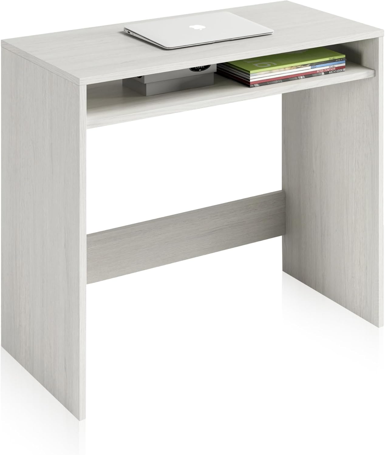 Habitdesign, Secretária, mesa de computador, acabamento em cor carvalho, medidas 79 x 79 x 43 cm de fundo