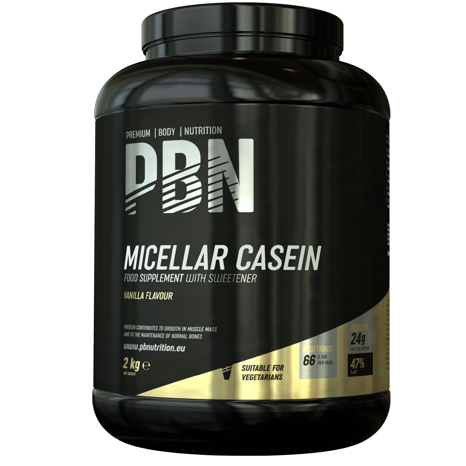 Premium Body Nutrition - Caseína micelar 1 kg (embalagem de 1), sabor chocolate