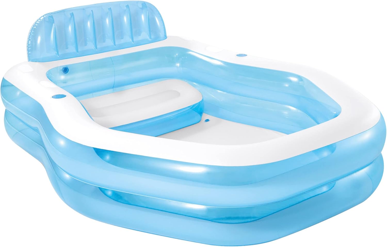 Intex Piscina insuflável infantil com toldo removível, piscina para crianças a partir dos 3 anos, inclui 2 suportes de bebidas, remendo de reparação e tampa de ralo, medidas 229 x 191 x 135 cm (57186)