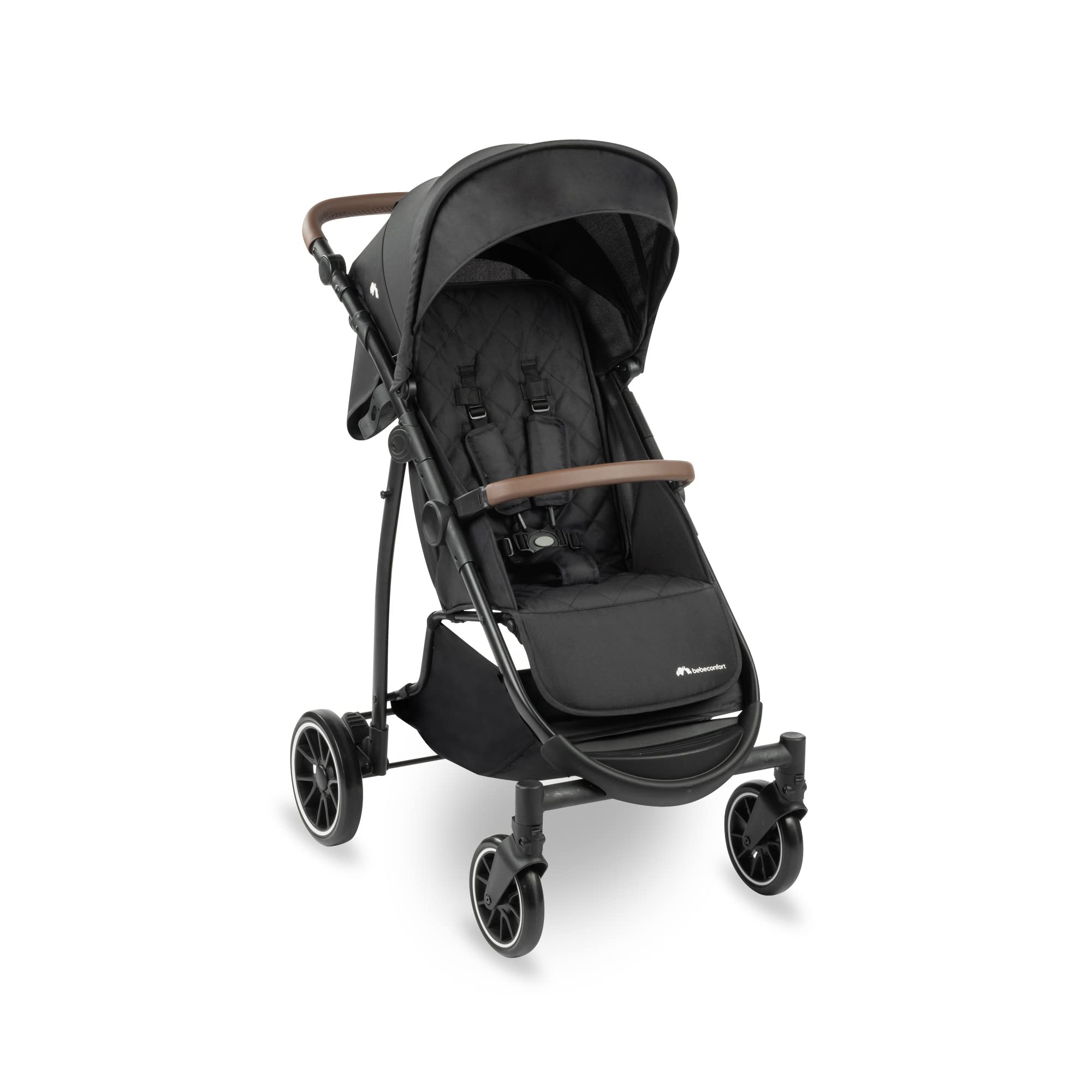 Bebeconfort Windy, Triciclo Evolutivo con Manillar para Padres, 10M-4A, 0-25 kg, Ajustable al Niño, Asiento Cómodo y Reversible, Capota Protectora, Plegado Compacto, Bicicleta Infantil, Tinted Grey