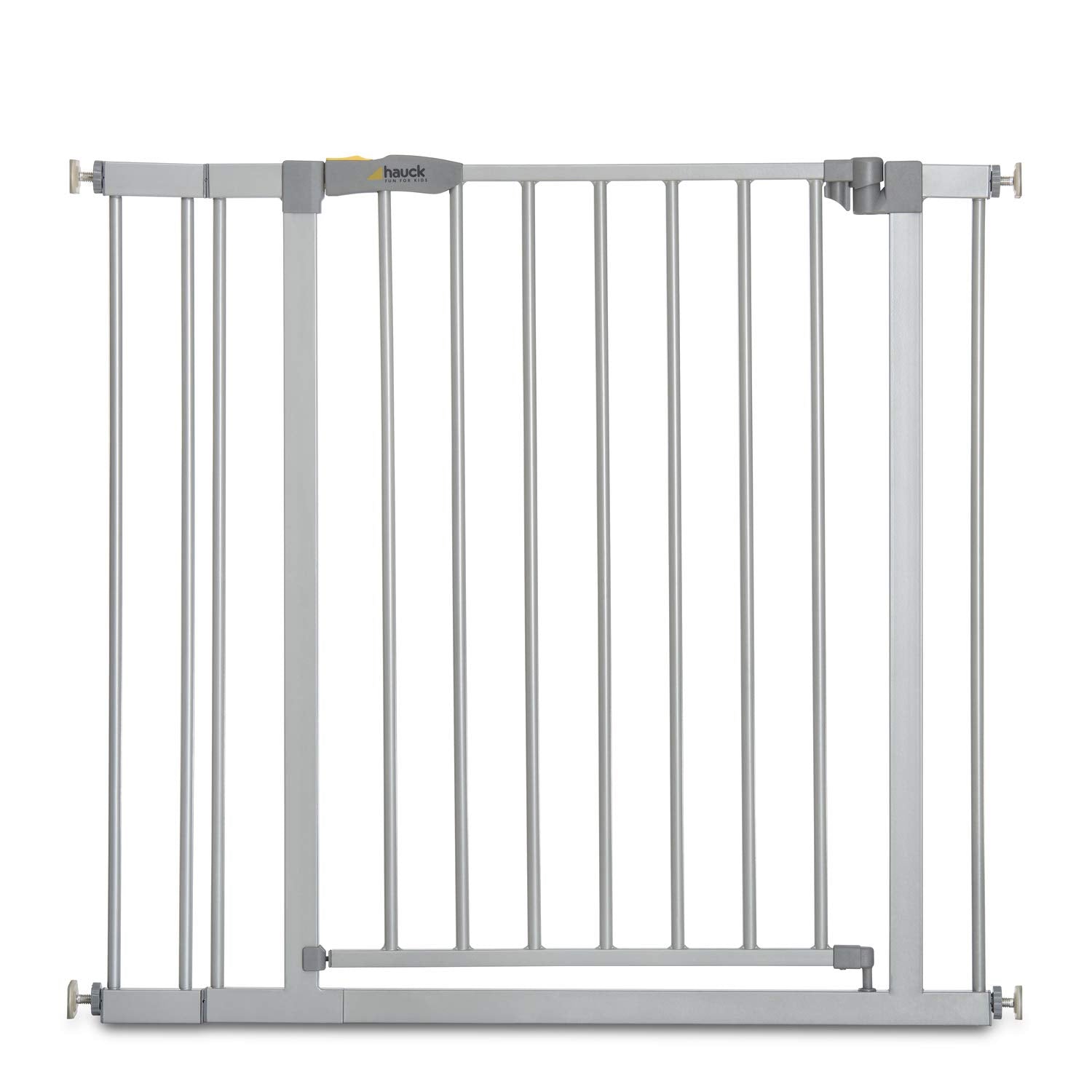 hauck Stop N Safe 2 Silver Barrera Seguridad Niños | Valla Infantil para Puertas y Escaleras de 84 a 89 cm – Sin Taladrar – Seguridad Bebé - Aptas como Vallas para Perros – Solo para Interiores