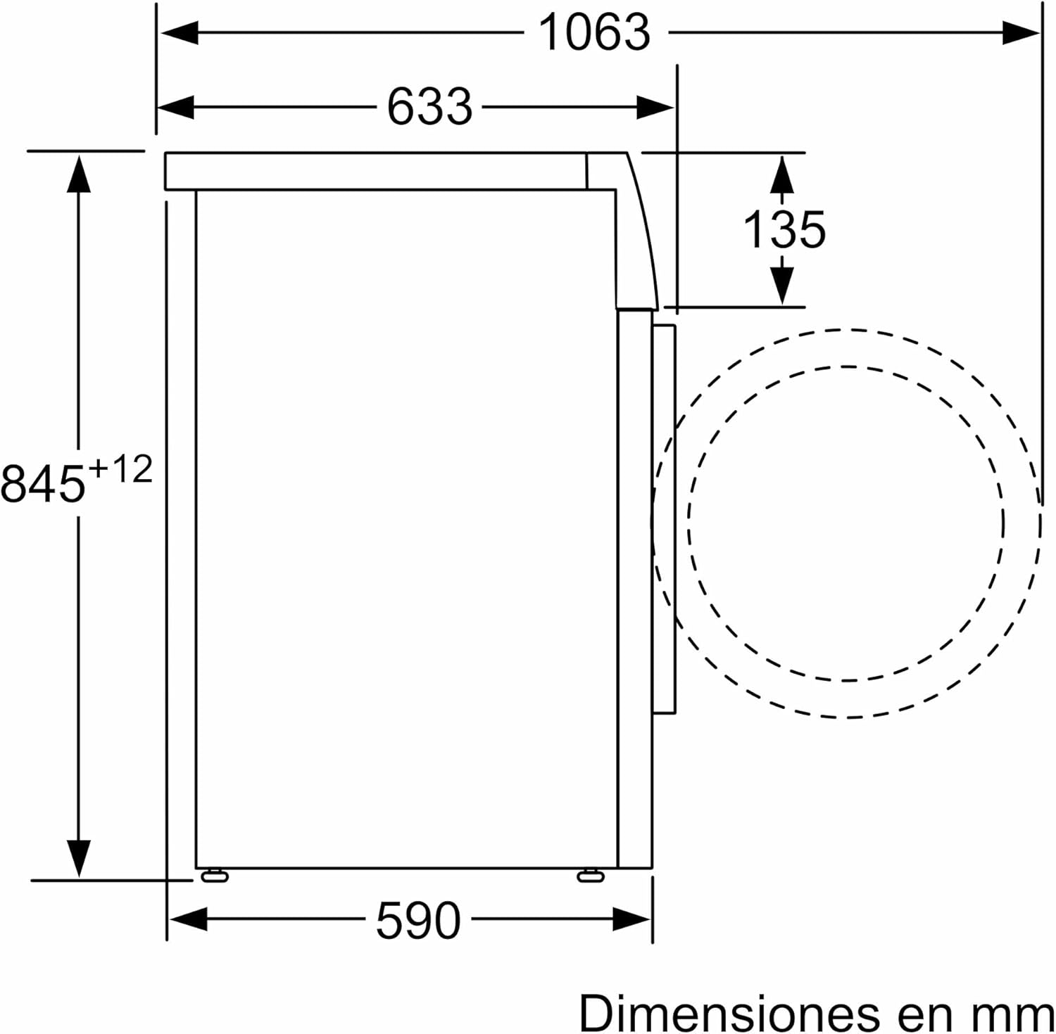 Bosch - Máquina de lavar livre instalação, 8 kg, 1200 RPM, série 4, função pausa carregamento, Iron Assist, Motor EcoSilence, branco, WAN24272ES