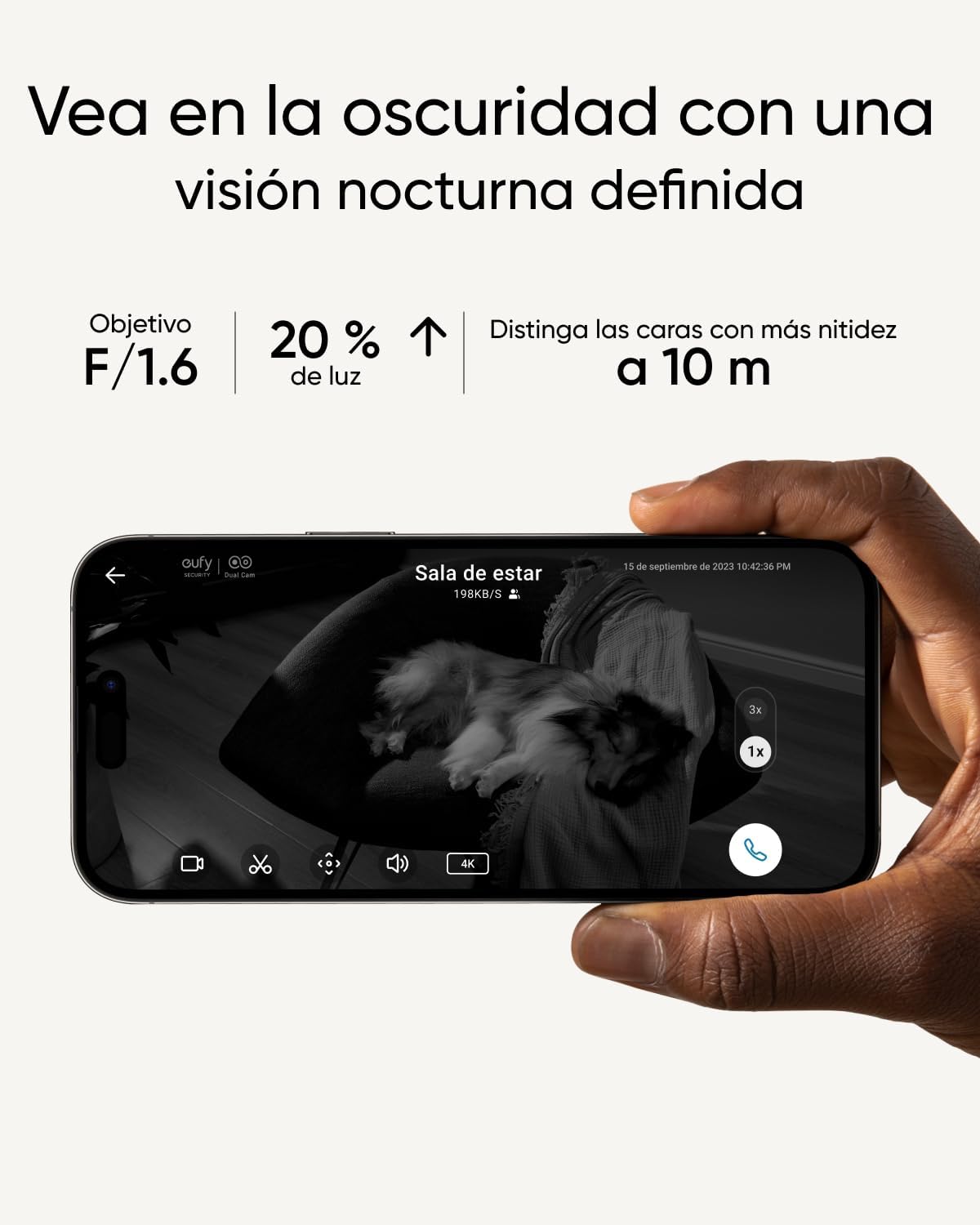 eufy Security Indoor CAM S350, cámara Doble, cámara de Seguridad con resolución 4K UHD, Zoom de 8× y PTZ de 360°, Ideal para Monitor de bebé/cámara para Mascotas/Seguridad del hogar