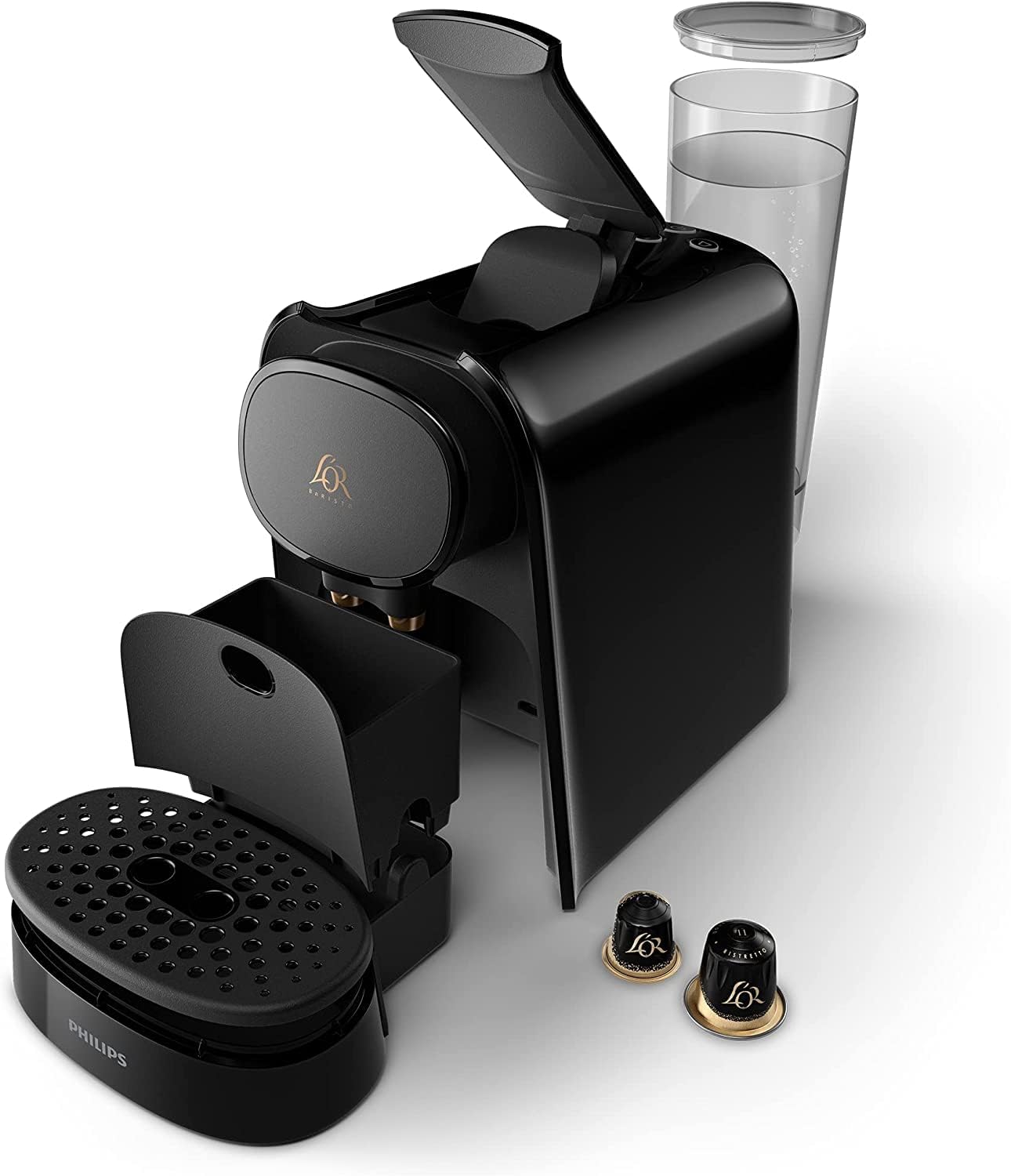 Philips L'OR LM8012/60 Barista Máquina de café com 19 bar de pressão, compatibilidade para cápsulas simples e duplas e tanque de 1l, em preto