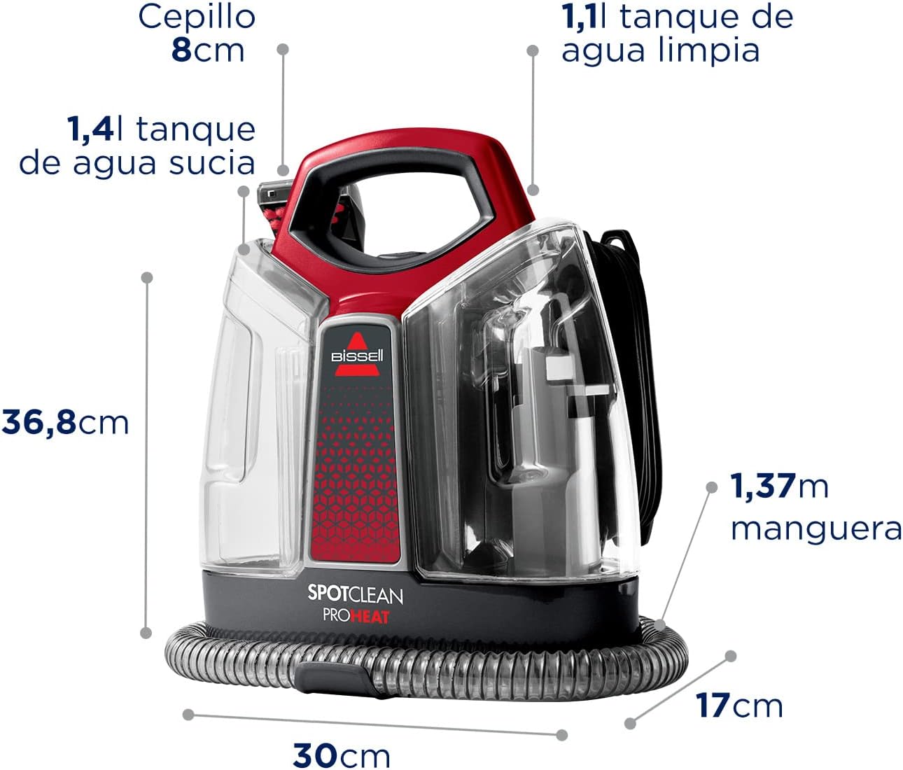 Bissell Spotclean Proheat Máquina de limpeza de tapetes e estofos