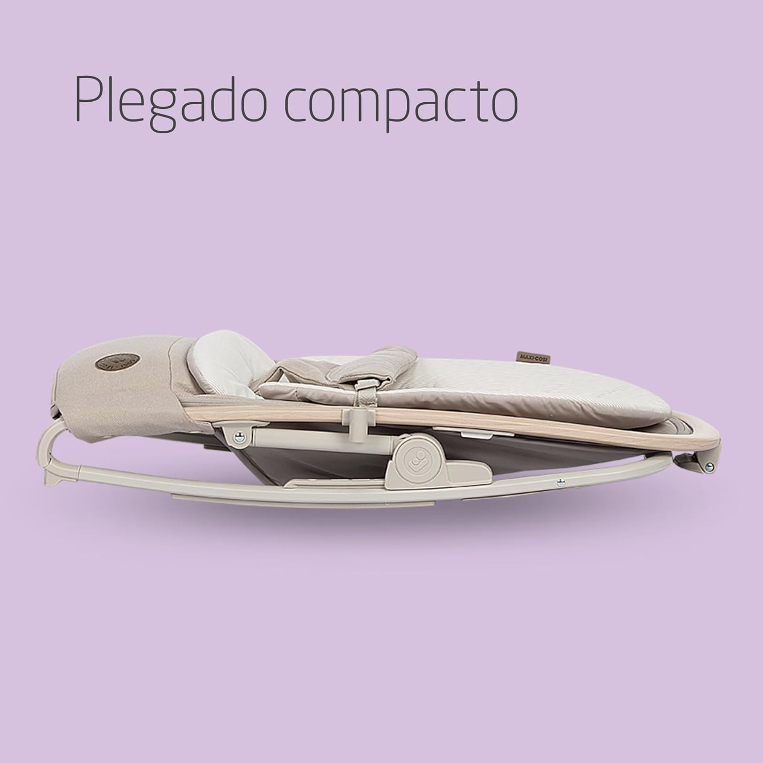 Maxi-Cosi Kori Rede de bebé 2 em 1 com arco de jogos, 0-2 anos, máx.15 kg, baloiço bebé, 3 posições de reclinação uma mão, leve e compacta, arnês fácil, Eco Care, Classic Bege