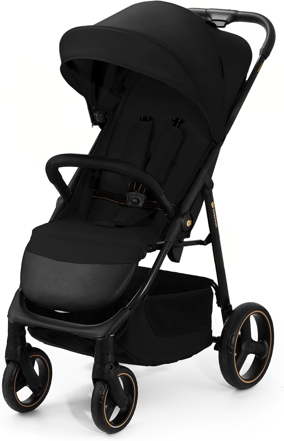 Kinderkraft TRIG 3, cadeira de passeio, leve e gerenciável, suspensão, cinto de 5 pontos, apoio para os pés, ajustável, carga máxima de 25 kg, preto