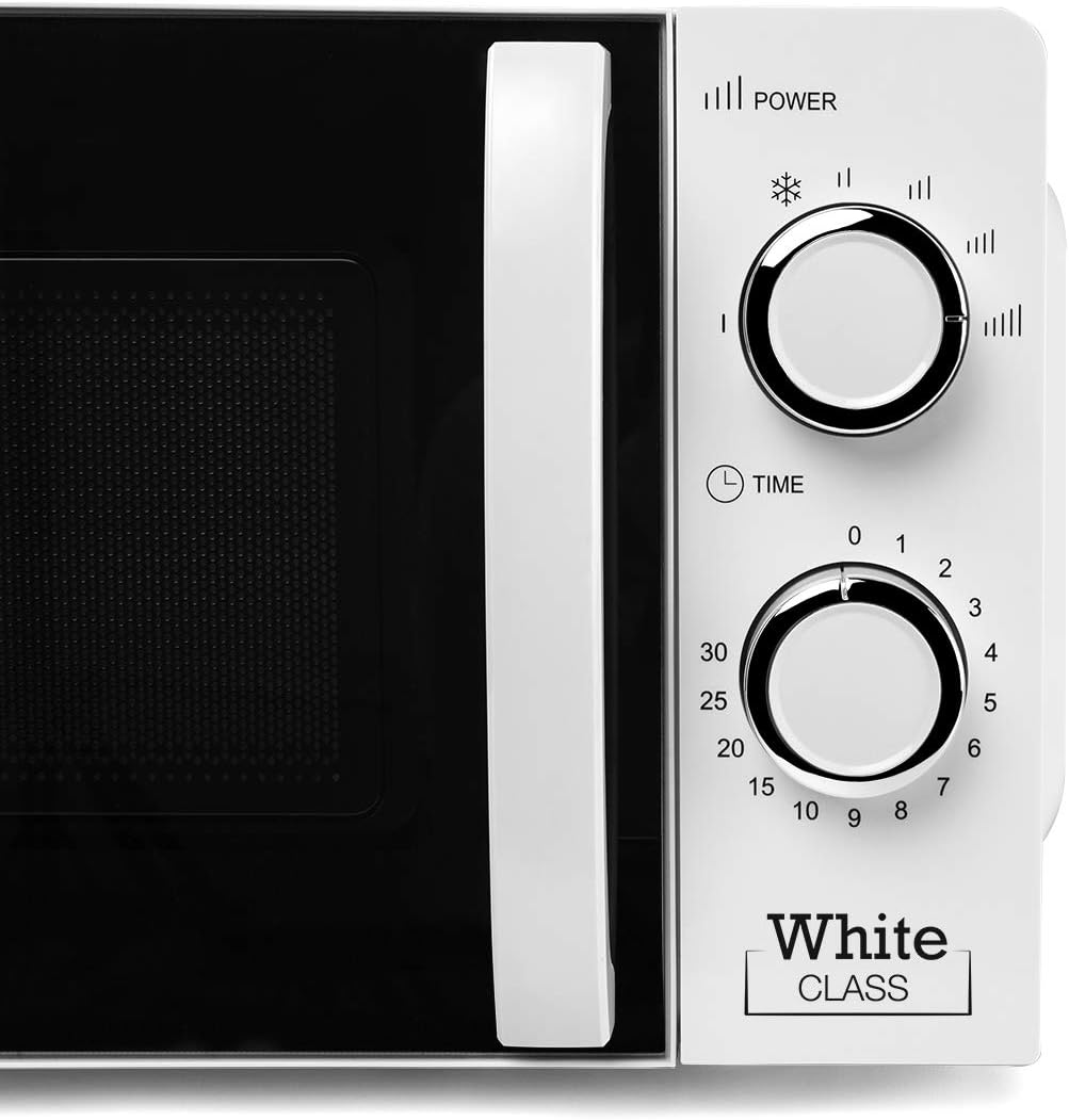 Orbegozo MI 2115, micro-ondas, 700 W, 6 níveis de funcionamento, capacidade de 20 litros, temporizador até 30 minutos, programa de descongelação, sinal de fim de cozimento, cor branca