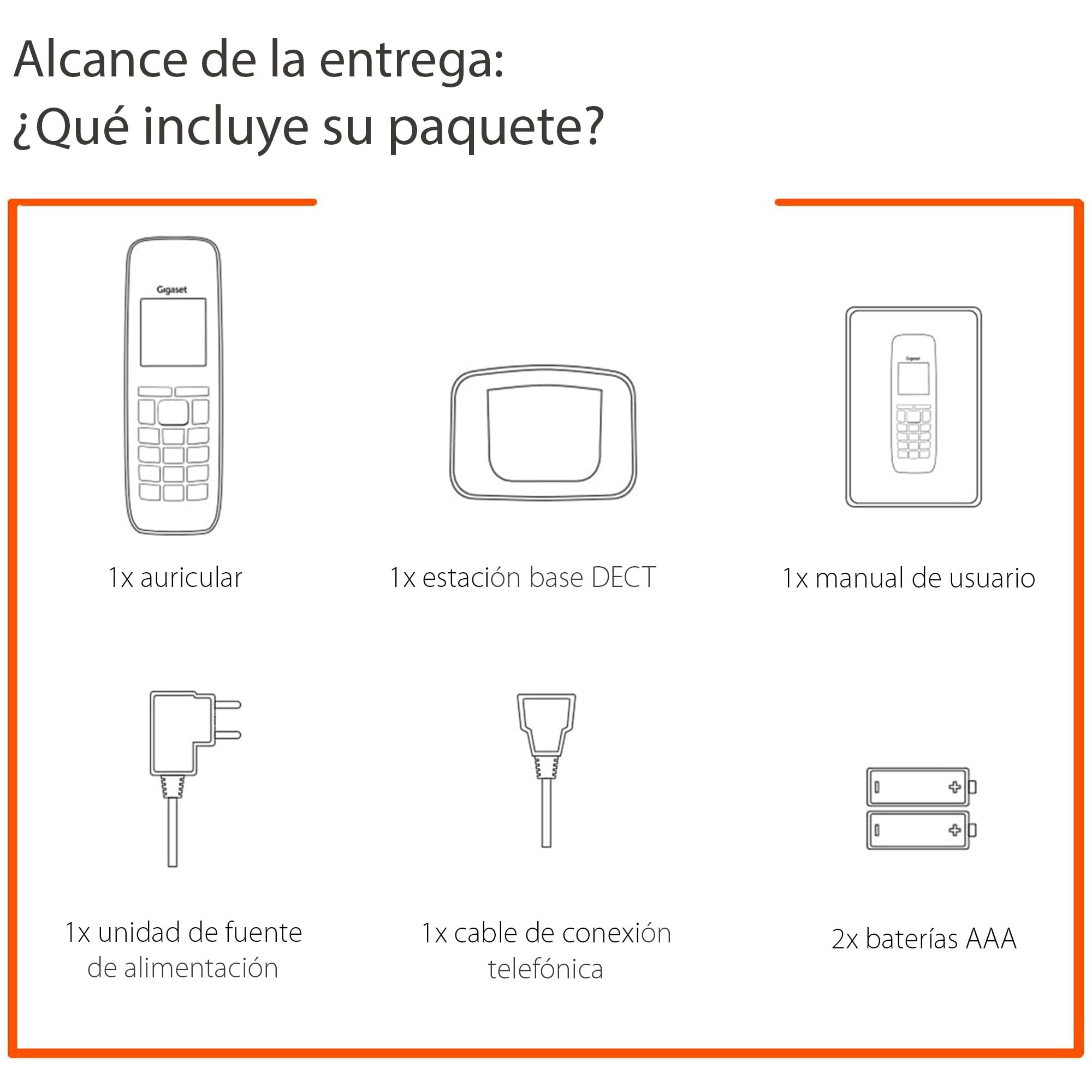 Gigaset A170 - Telefone DECT sem fios - Ecrã gráfico iluminado - Fácil de utilizar - Instalação simples, cor azul [Versão espanhola]