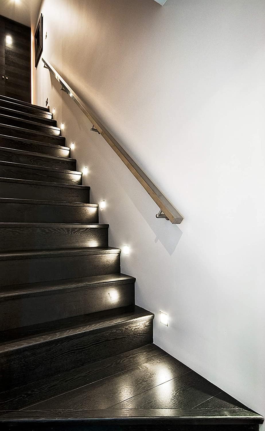 Garza - Detector de movimento por infravermelhos orientável para interior e exterior, proteção IP44, tempo e luminosidade reguláveis, ângulo de deteção de 180º, branco