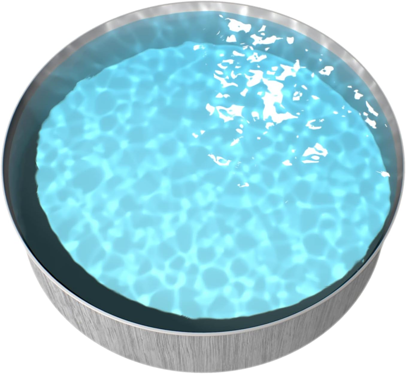 Steinbach Piscina de parede de aço New Splasher Secure 011002G, Ø 350 x 90 m, piscina redonda com aspeto de madeira, cinzento escuro e folha interior cinzenta, para até 7,800 litros de água, com