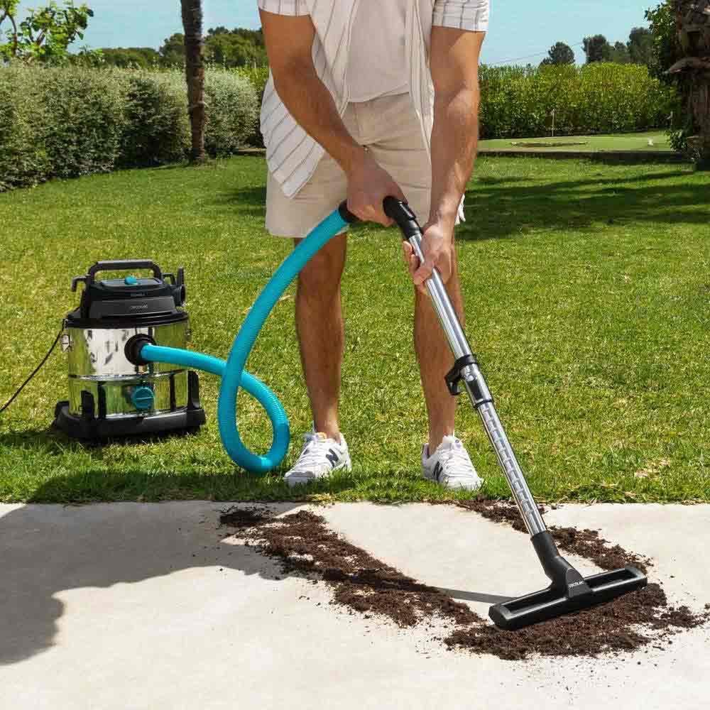Cecotec Aspirador de sólidos e líquidos de 20 l Conga Rockstar Wet & Dry Steel MAX. 1400 W, 22 kPa, sistema de drenagem, aspirador e soprador, estrutura metálica, rodas, rádio de ação 5 m