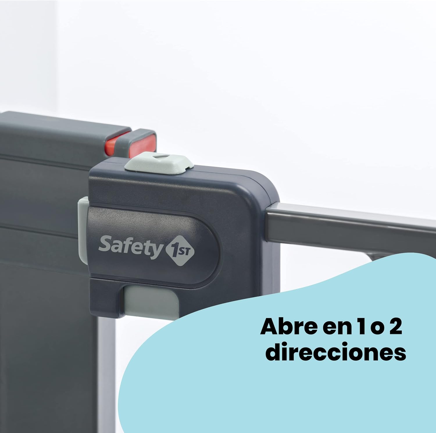 Safety 1st Easy Close Metal Barreira de segurança branca metálica para portas e escadas, porta de segurança de 80 cm até 136 cm com extensões, adequado para bebés, crianças e cães