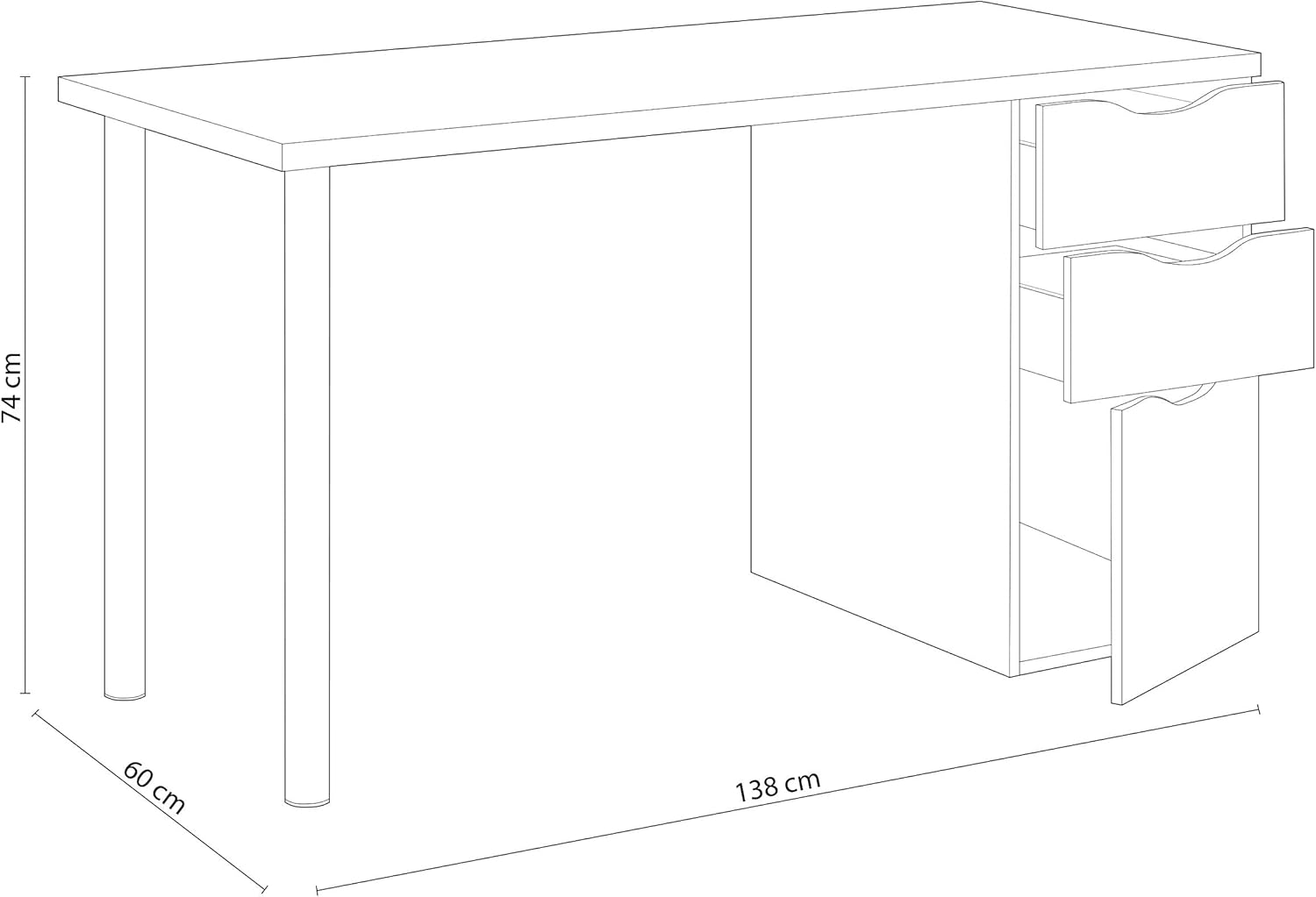 Habitdesign 004604BO Mesa para computador