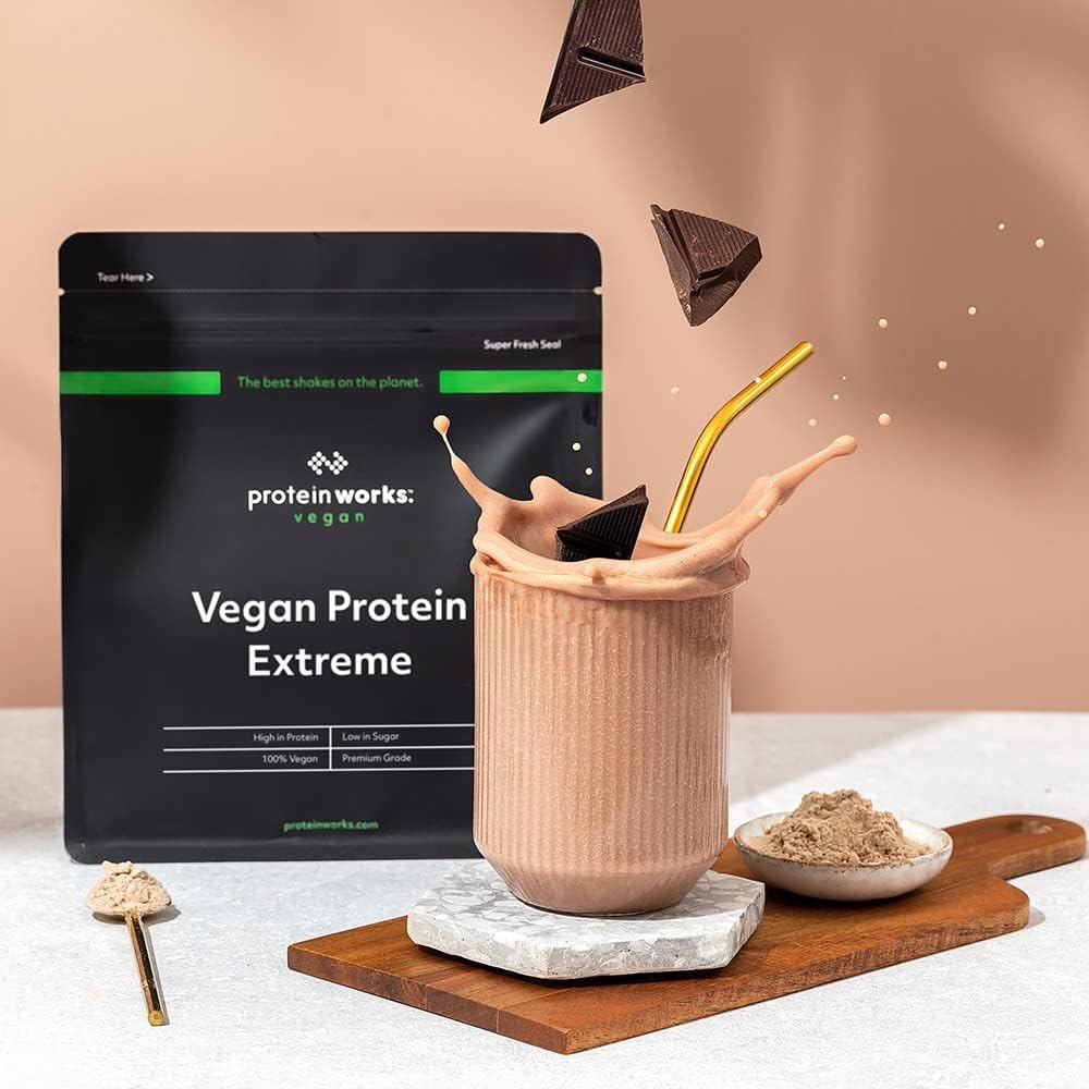 Protein Works - Proteína vegana extrema - 100% à base de plantas - mistura de 5 proteínas - proteína vegetal em pó - 57 liquidados, chocolate macio - 2 kg