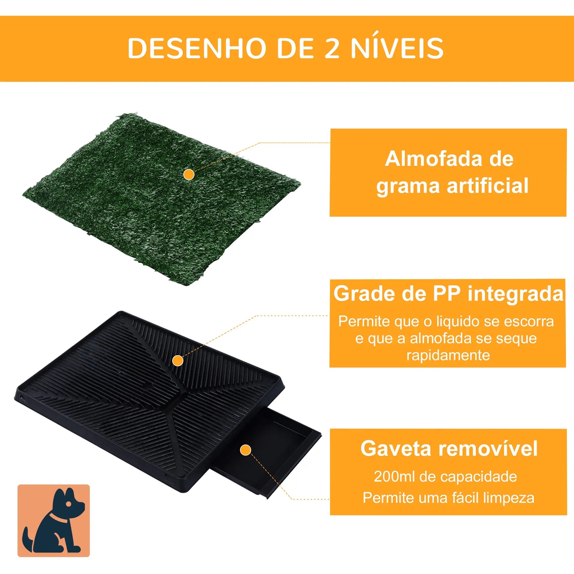 Resguardo de Treino para Cães com Bandeja Lavável Verde 51x63x6 cm