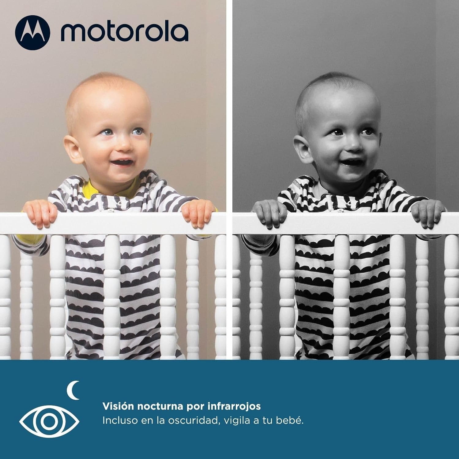 Motorola Nursery VM483 Videomonitores para bebés, unidade para pais de 2,8 polegadas, infravermelhos, zoom digital, função Talk-Back, branco