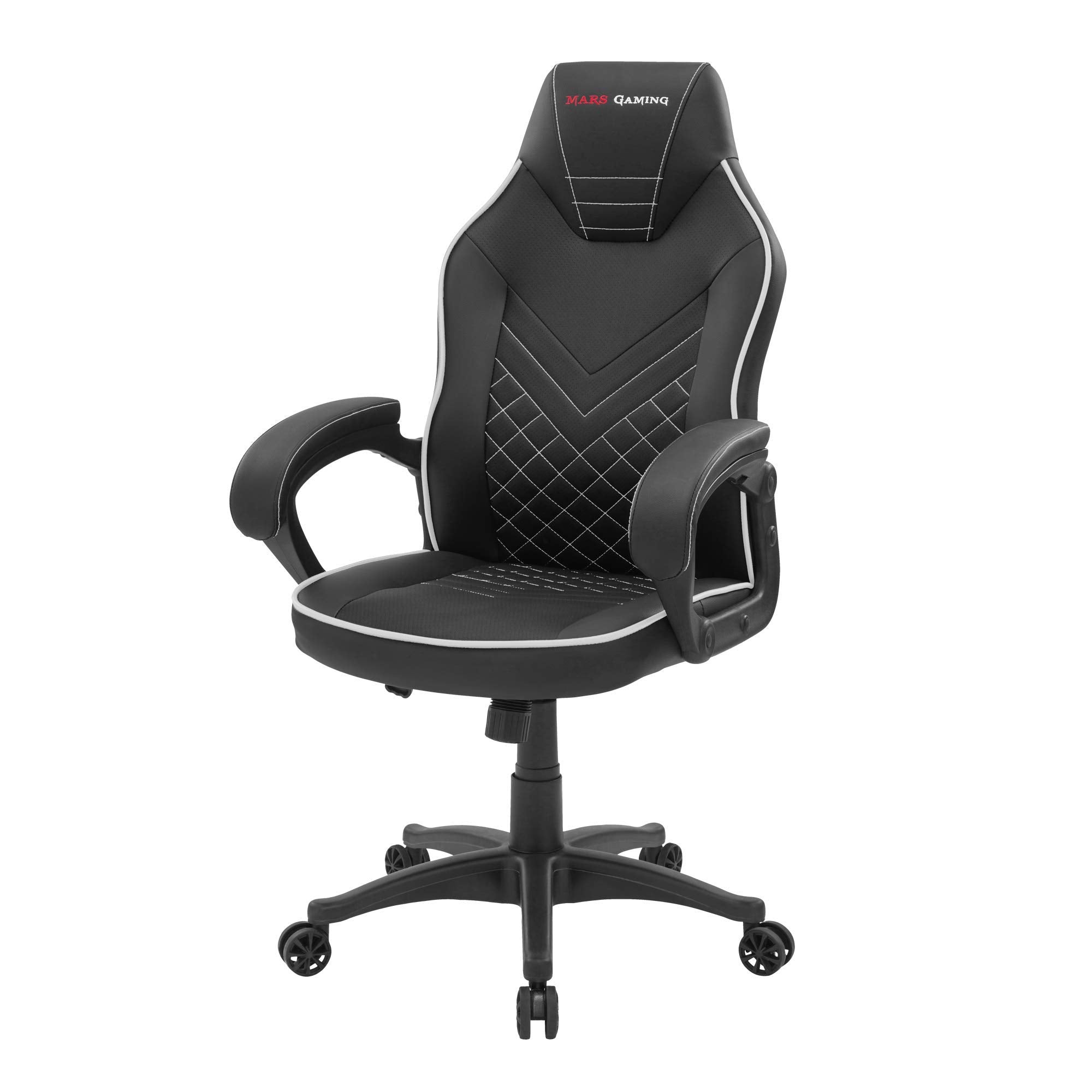Mars Gaming MGC-ERGOB, cadeira de jogos ergonómica, assento e encosto de malha respirável, encosto de cabeça regulável, altura ajustável entre 110,5 e 120,5 cm, sistema de equilíbrio de 3° a 18°
