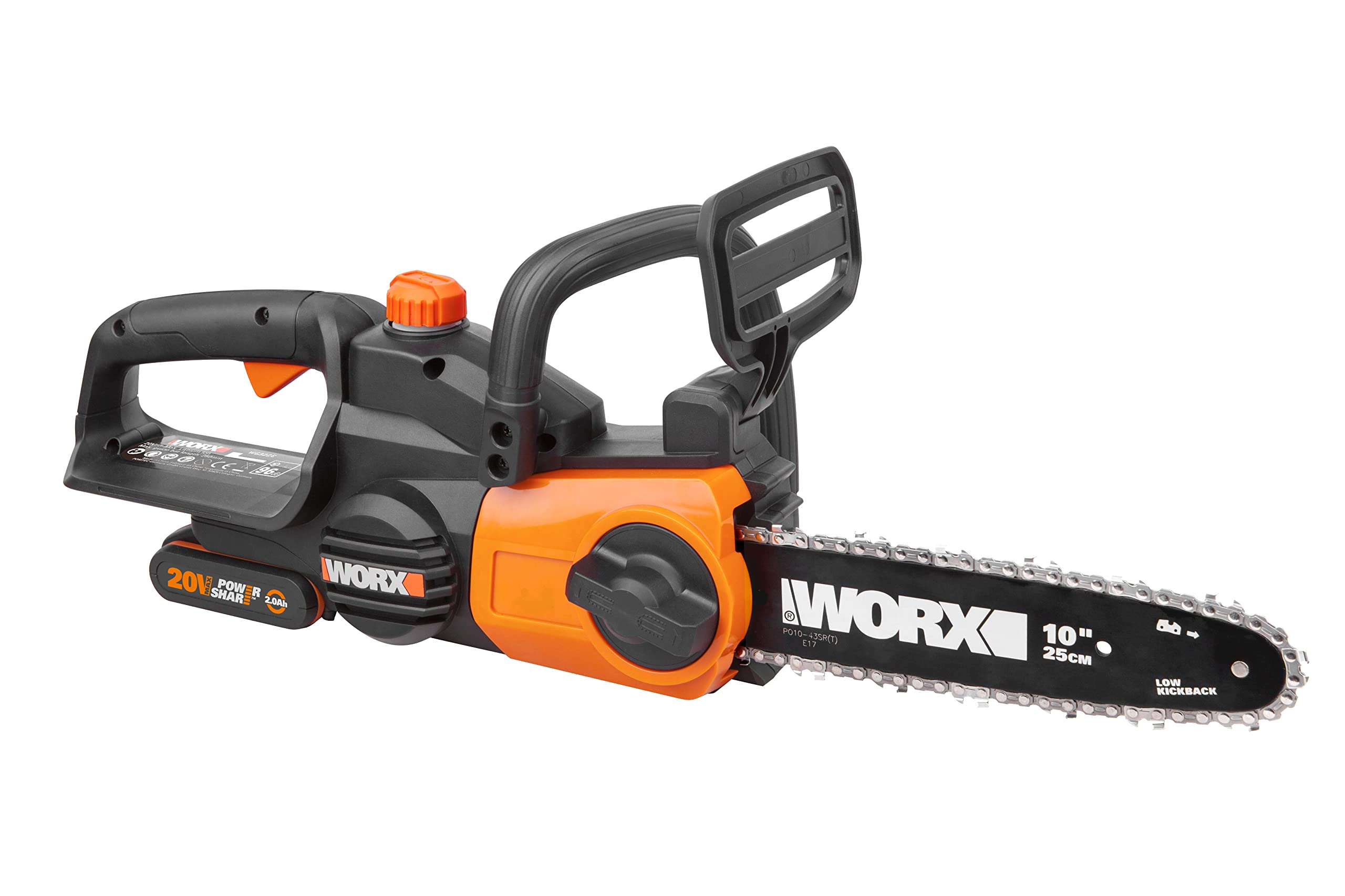WORX Motosserra 20 V | PowerShare | WG322E.9 - Sem bateria, sem carregador, 25 cm