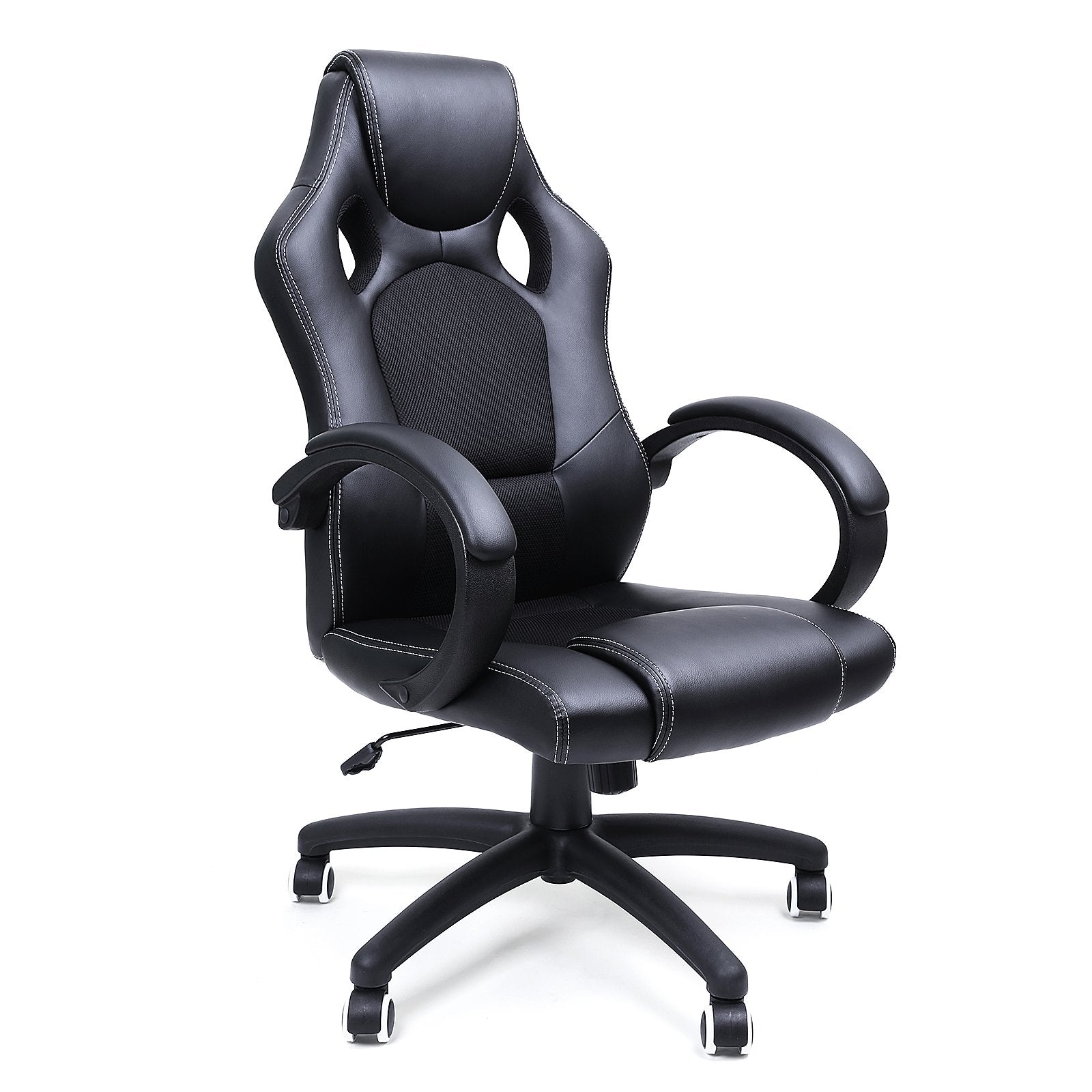 SONGMICS Racing, Cadeira de escritório com rodas, ergonómica, regulável