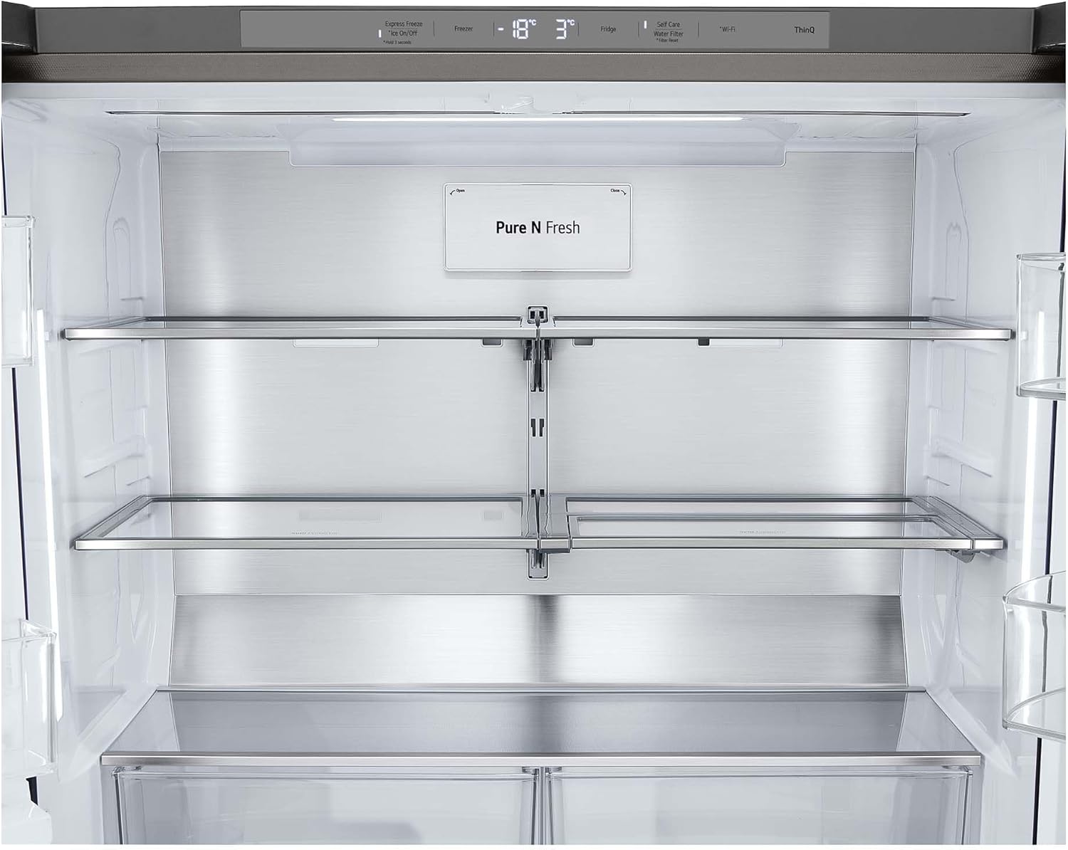 LG GML960PYBE - Frigorífico Americano, Nevera Americana Combi, Door Clooning+, Clasificación E, 641 L, Antihuellas, Color Inox