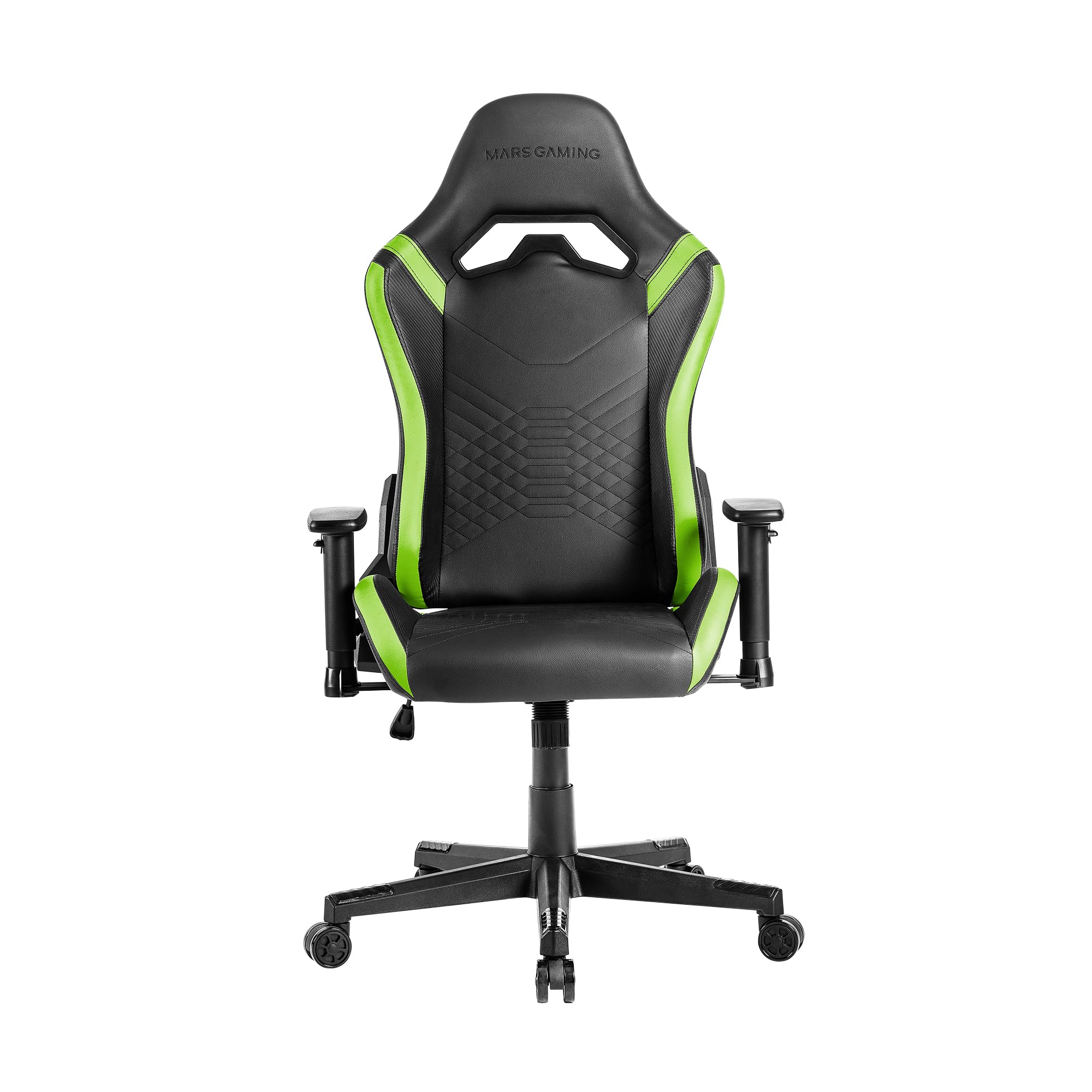 Mars Gaming MGC-ERGOB, cadeira de jogos ergonómica, assento e encosto de malha respirável, encosto de cabeça regulável, altura ajustável entre 110,5 e 120,5 cm, sistema de equilíbrio de 3° a 18°
