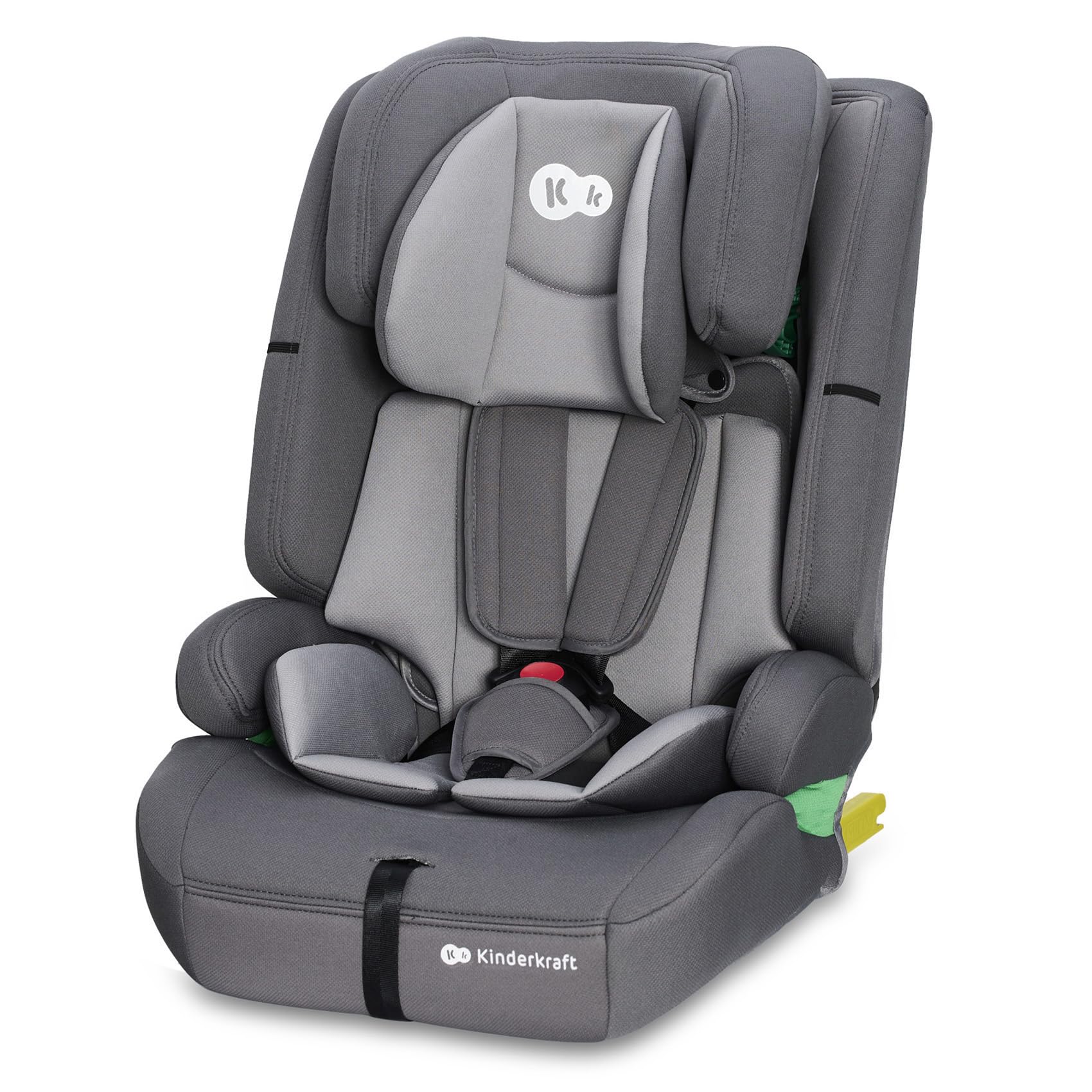 Kinderkraft SAFETY FIX 2 I-SIZE 75-150 cm Cadeira de carro grupo 1 2 3 isofix, assento largo e macio para criança, arnês interior de 5 pontos, ajuste de apoio, redutor modular, preto