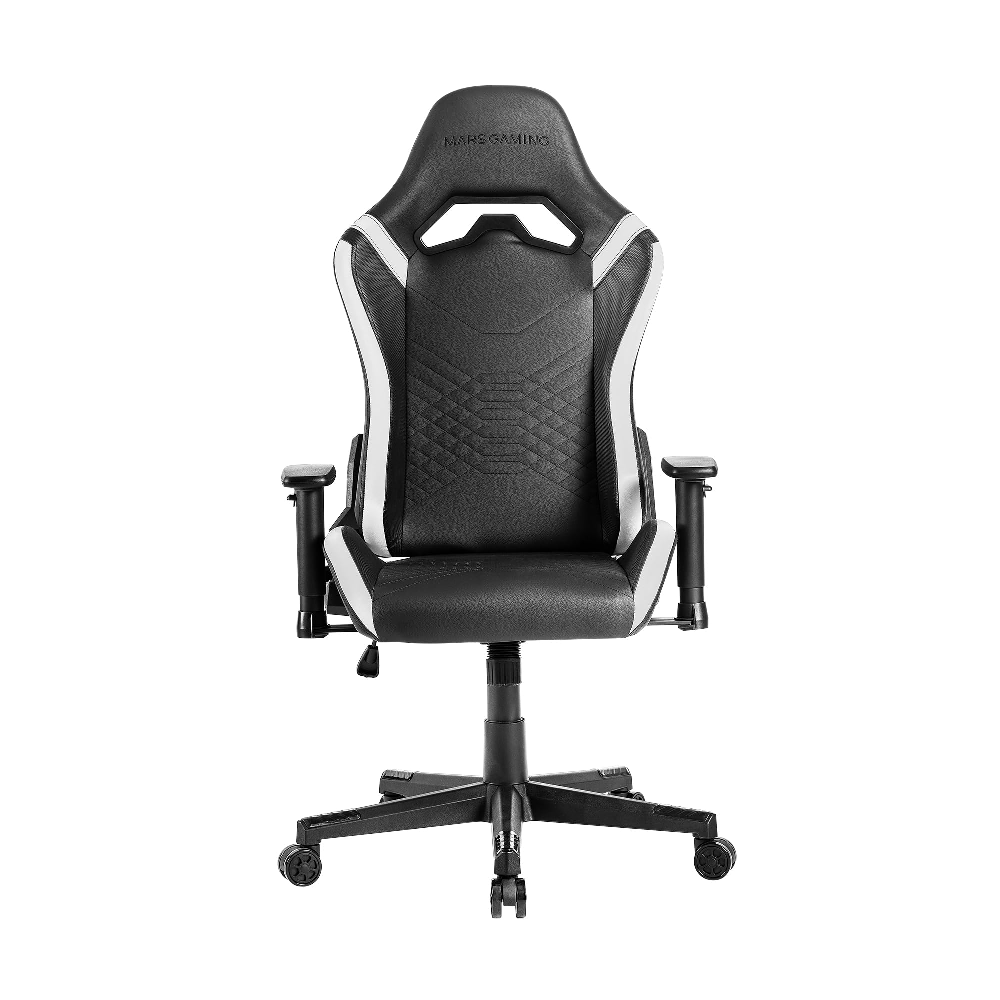 Mars Gaming MGC-ERGOB, cadeira de jogos ergonómica, assento e encosto de malha respirável, encosto de cabeça regulável, altura ajustável entre 110,5 e 120,5 cm, sistema de equilíbrio de 3° a 18°
