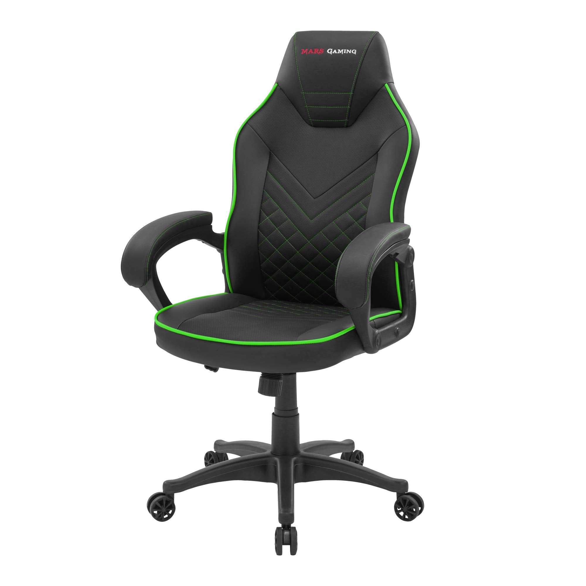 Mars Gaming MGC-ERGOB, cadeira de jogos ergonómica, assento e encosto de malha respirável, encosto de cabeça regulável, altura ajustável entre 110,5 e 120,5 cm, sistema de equilíbrio de 3° a 18°