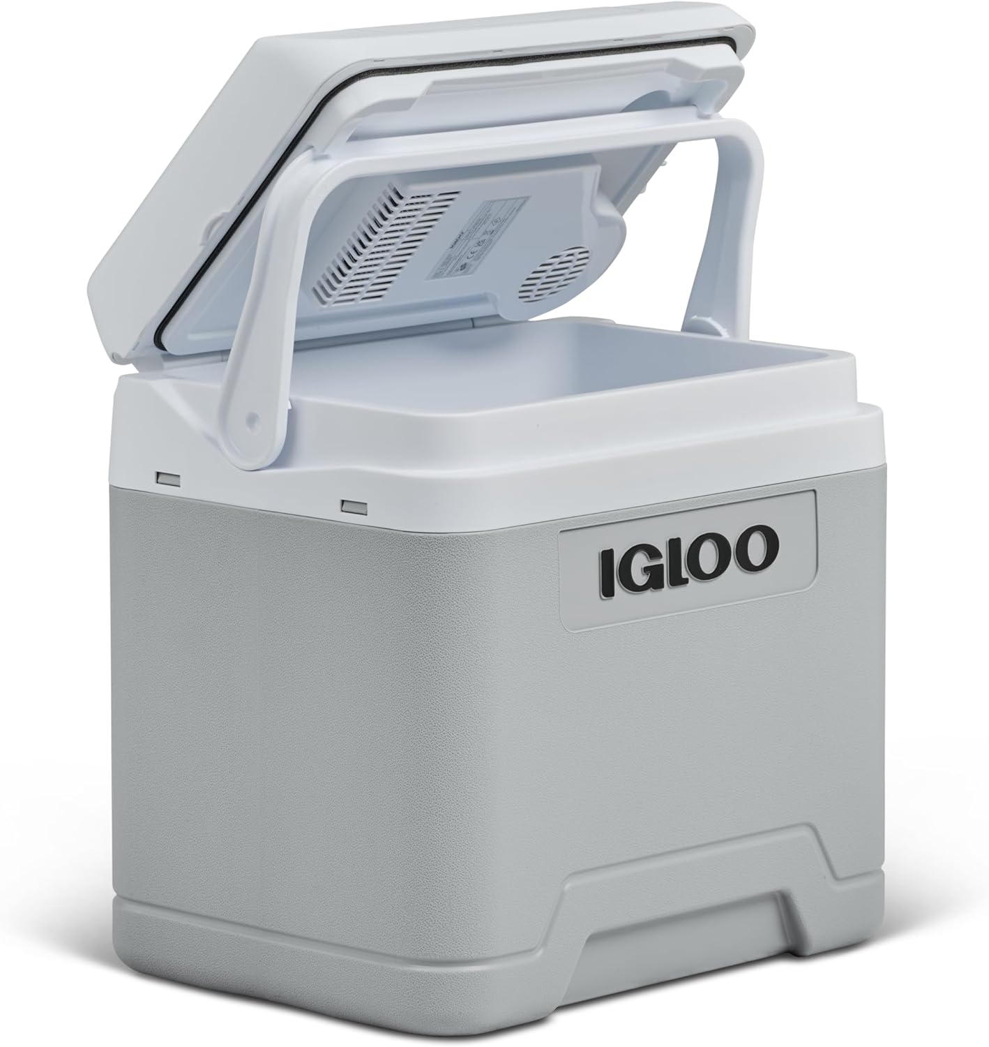IGLOO IE24 AC/DC frigorífico elétrico, 24 litros, mini frigorífico com conexão de 12/230 V para carro, barco e lazer, cinzento