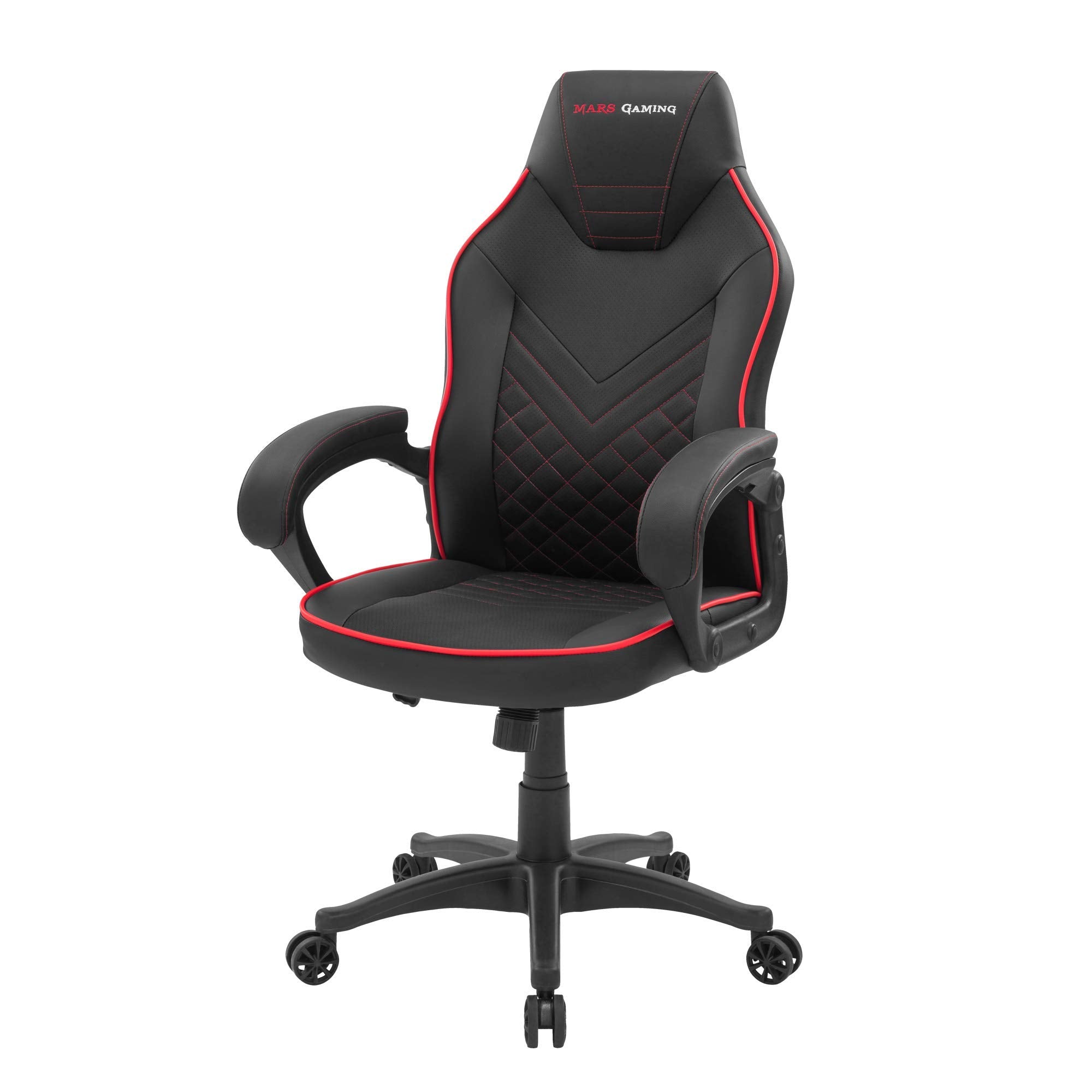 Mars Gaming MGC-ERGOB, cadeira de jogos ergonómica, assento e encosto de malha respirável, encosto de cabeça regulável, altura ajustável entre 110,5 e 120,5 cm, sistema de equilíbrio de 3° a 18°
