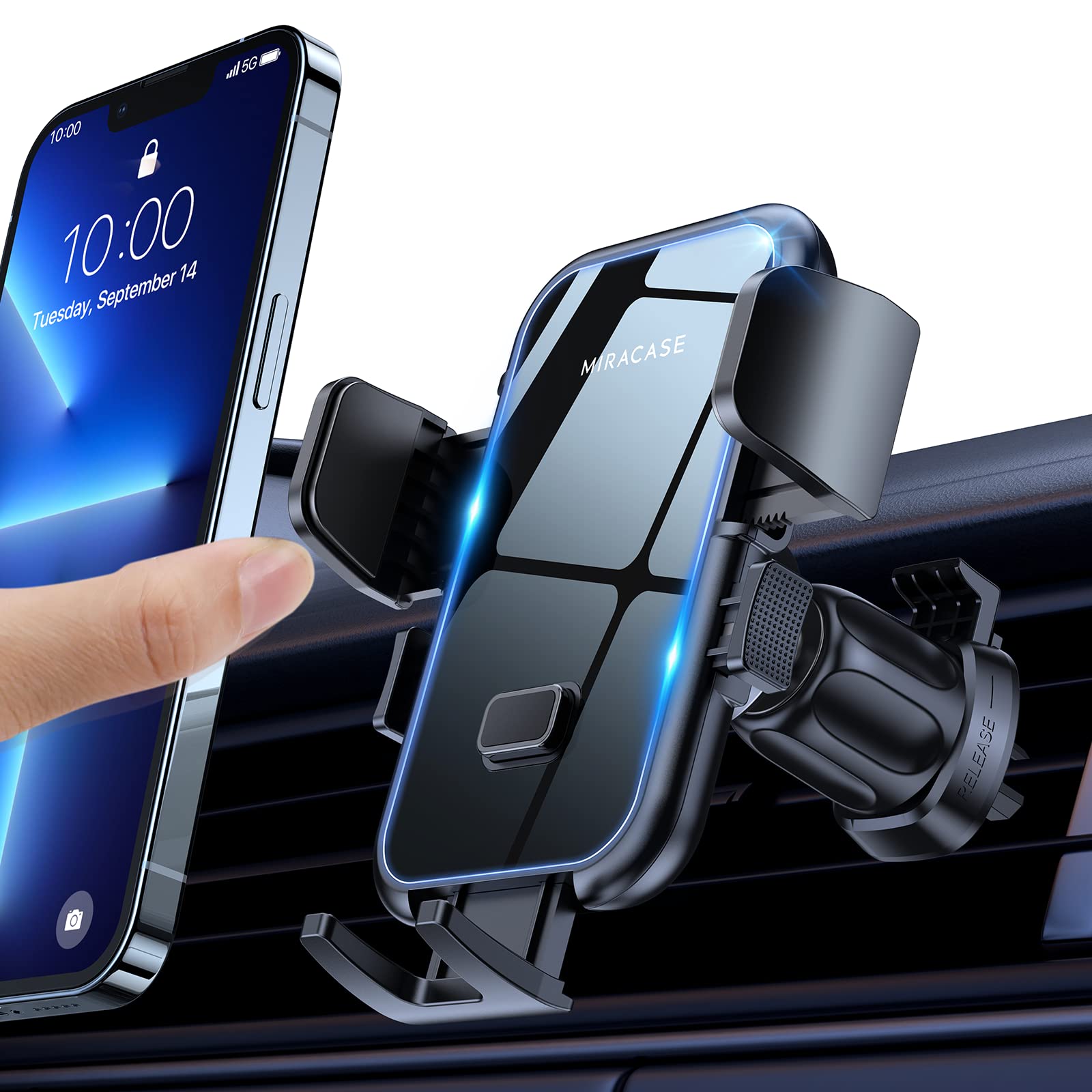 Miracase Suporte móvel universal de ar ventilação, compatível com 16 Pro MAX 15 14 13 Plus Mini, Galaxy e mais
