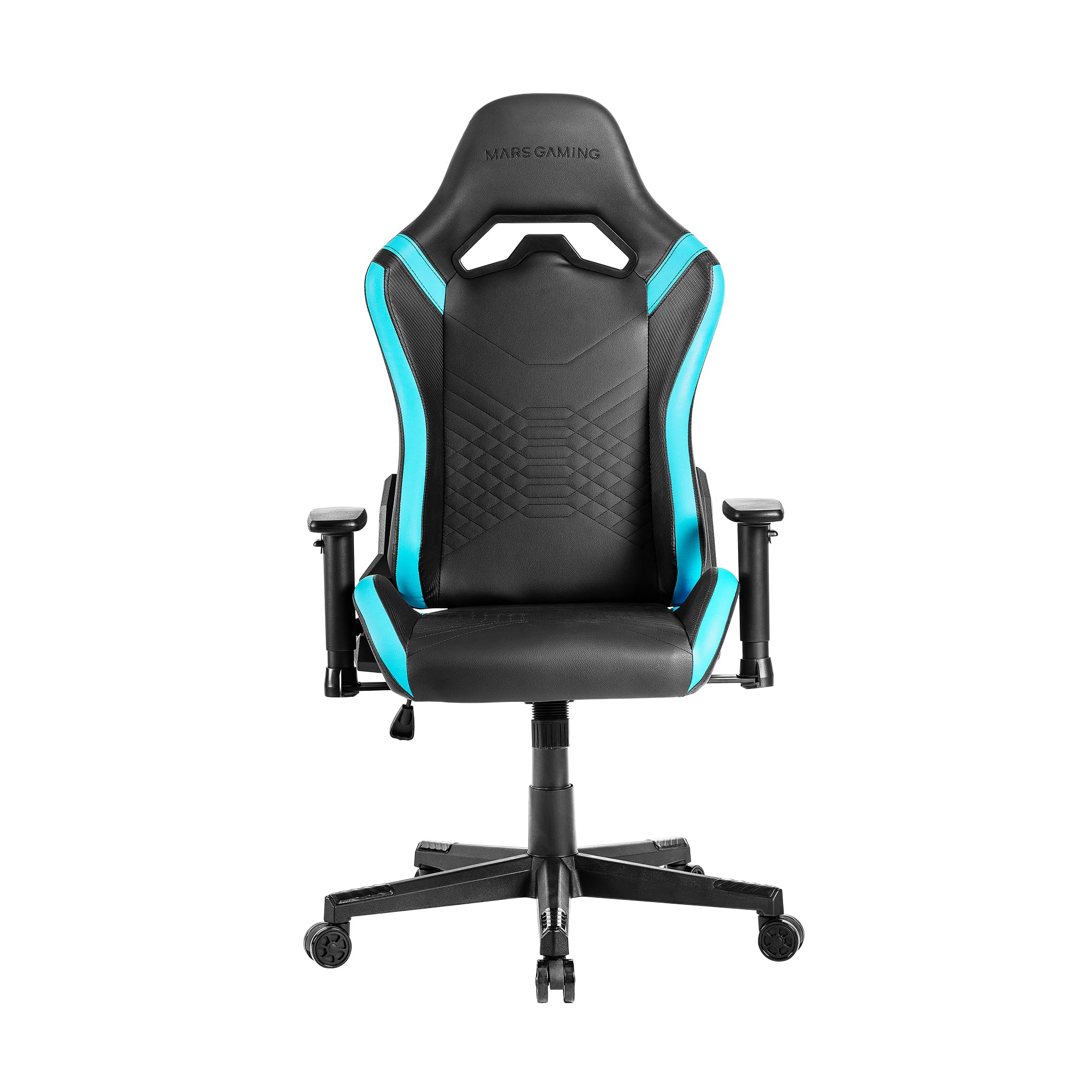 Mars Gaming MGC-ERGOB, cadeira de jogos ergonómica, assento e encosto de malha respirável, encosto de cabeça regulável, altura ajustável entre 110,5 e 120,5 cm, sistema de equilíbrio de 3° a 18°