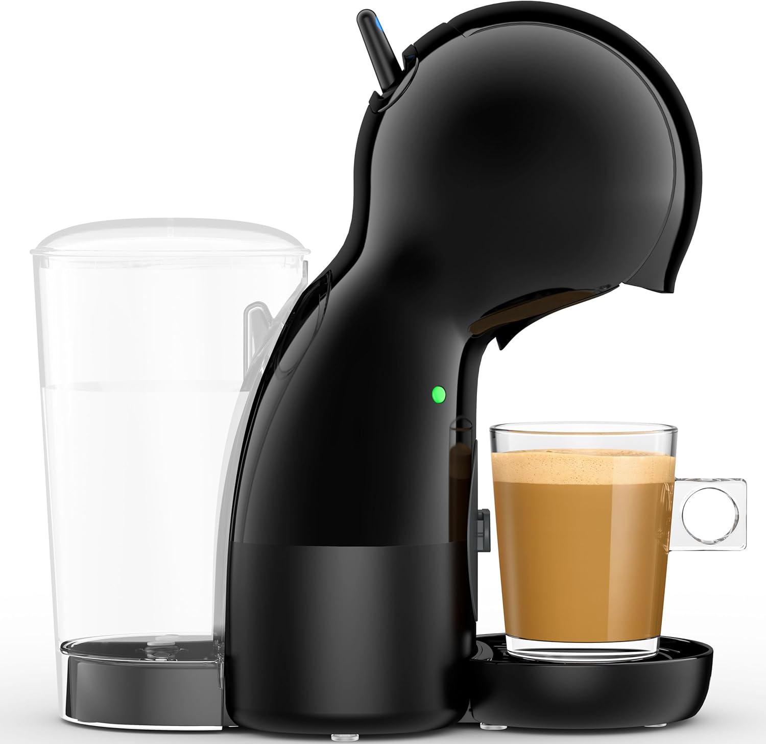 Krups Nescafé Dolce Gusto Piccolo XS KP1A3BCAS - Cafetera de cápsulas de 15 bares,0.8L capacidad, caliente en 40 s, modo eco, color negro