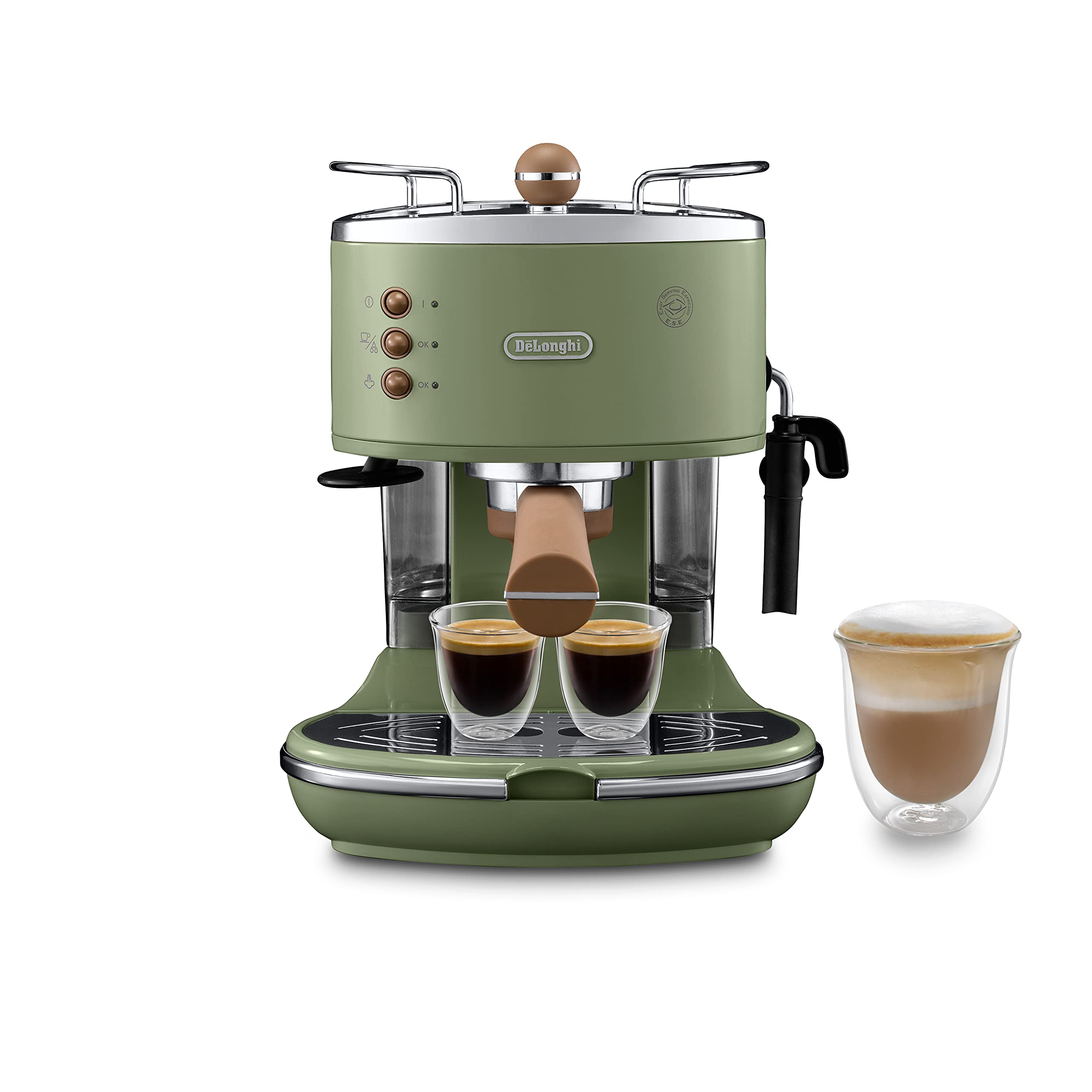De'Longhi DELONGHI Icona Vintage ECOV 311.BG Mã Quina expresso 1,4 L semi-automática tica, 1100 W, 2 taças, 0 decibéis, aço inoxidável, bege