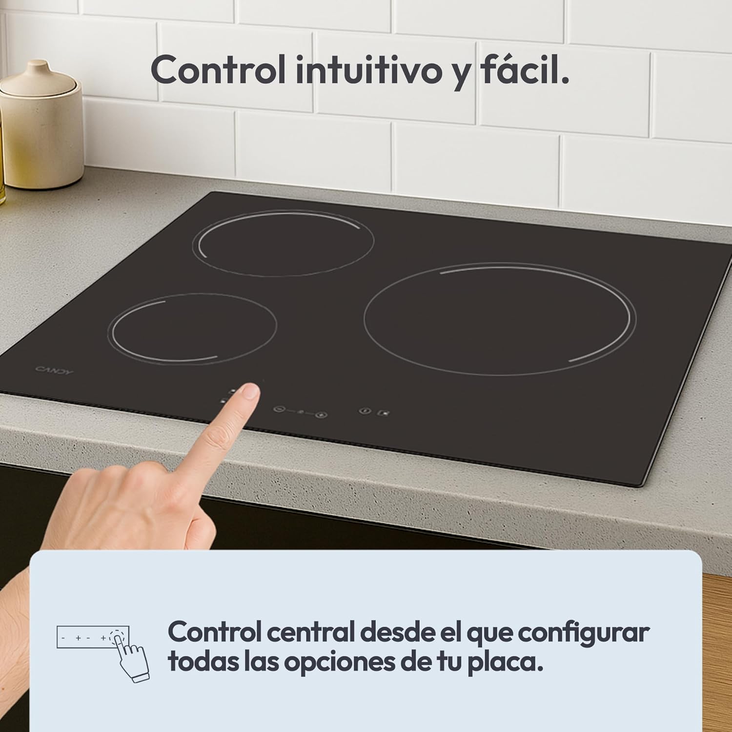 Placa de vinil Candy CH63CC/4U2 5500 W 60 cm