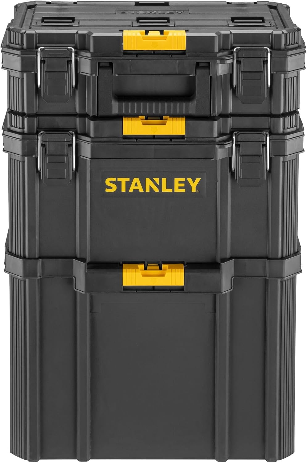 STANLEY Oficina móvel 3 em 1, compacta, porta-ferramentas integrado, 80 L de capacidade total, capacidade de carga de 45 kg, alça telescópica de 35 mm de largura, multicolorida, STST83319-1