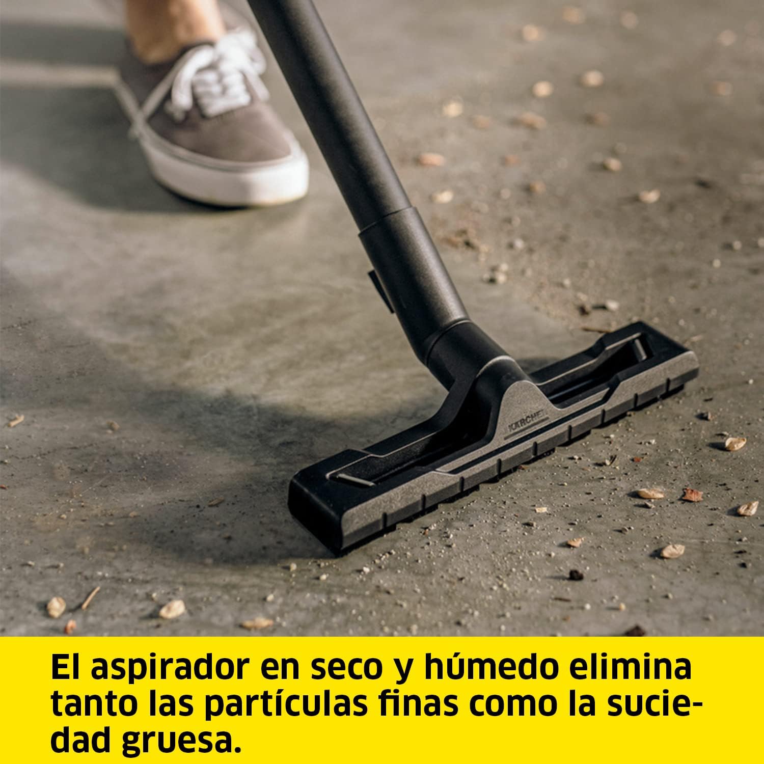 Kärcher, Aspirador a seco e húmido WD 2 Plus V-12/4/18/C, potência de 1000 W, inclui filtros e para chão e ranhuras, Yellow/Black, reservatório de plástico de 12 l, mangueira de sucção de 1,8 m