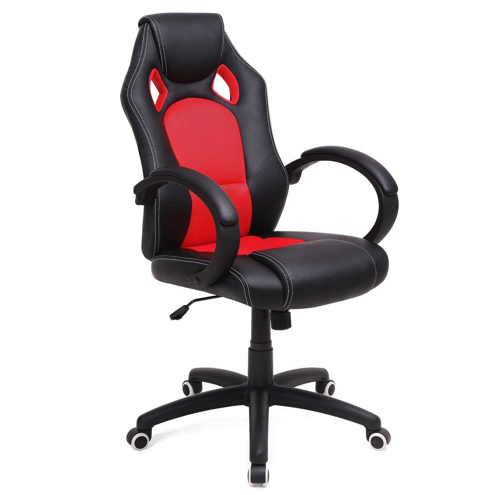 SONGMICS Racing, Cadeira de escritório com rodas, ergonómica, regulável