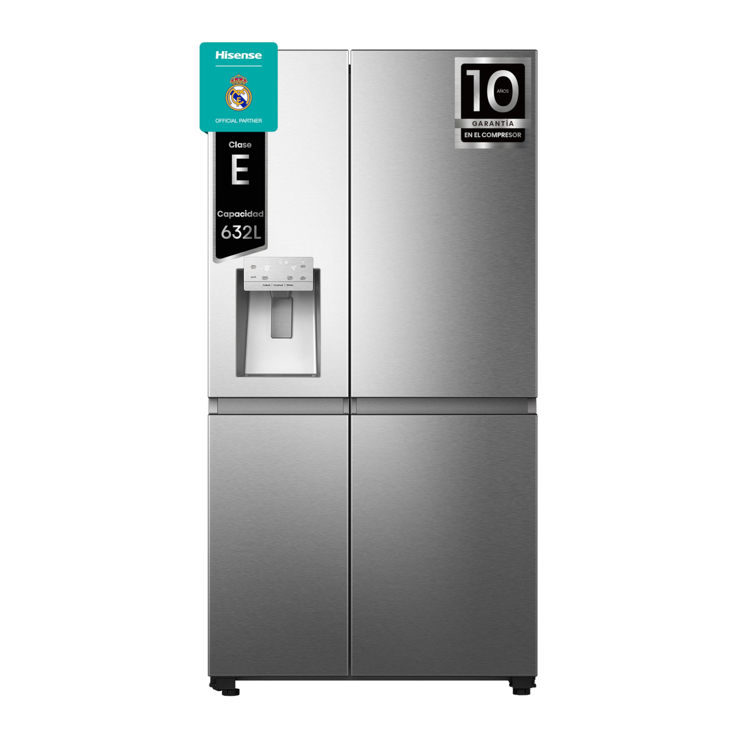 Hisense RS711N4ACE Frigorífico Side by Side, capacidade 547 l com 178,6 cm de altura, sem rost, super frio, alarme de porta aberta, modo de férias, Freezer Convert, baixo nível de ruído, classe E,