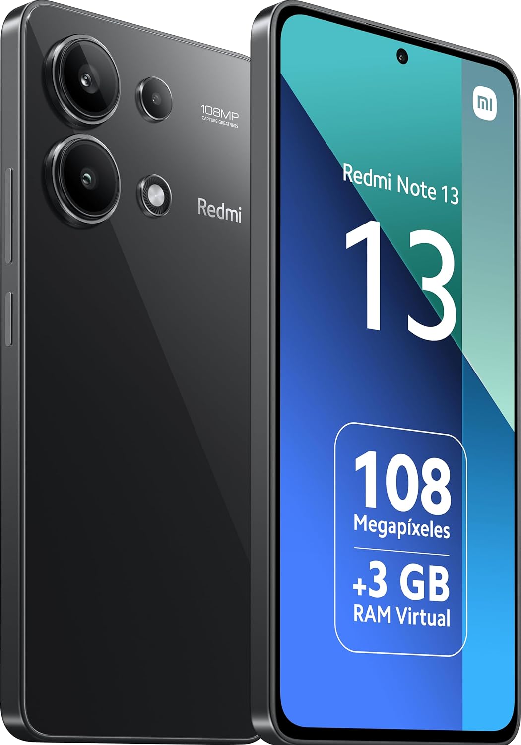 Xiaomi Redmi Note 13 4G - Smartphone de 8+128 GB, Pantalla de 6,67" AMOLED FHD+ 120Hz, Snapdragon 685, Triple cámara de hasta 108MP, Carga rápida 33W, Negro (Versión ES)