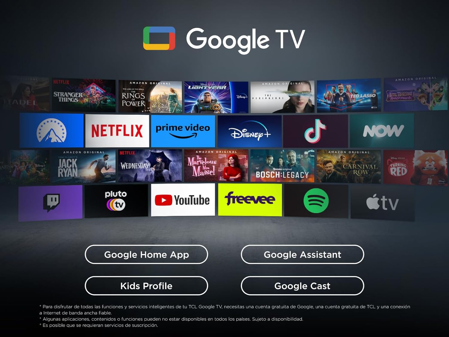 TCL 55T69C QLED 55", TV Direct LED, HDR 4K, Smart TV con Google TV (Dolby Vision y Atmos, Game Master, Motion Clarity, Compatible con Google Assistant y Alexa)