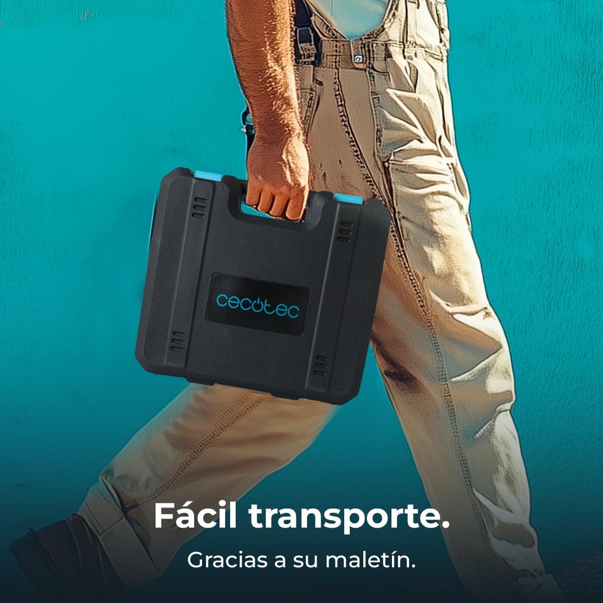 Cecotec Taladro Eléctrico Percutor PowerDrill 850 EasyAdjust. 850W, 46000 impactos por minuto, 4800 rpm, Cable extralargo 3m, Mandril portabrocas sin llave 13mm diámetro, Totalmente equipado