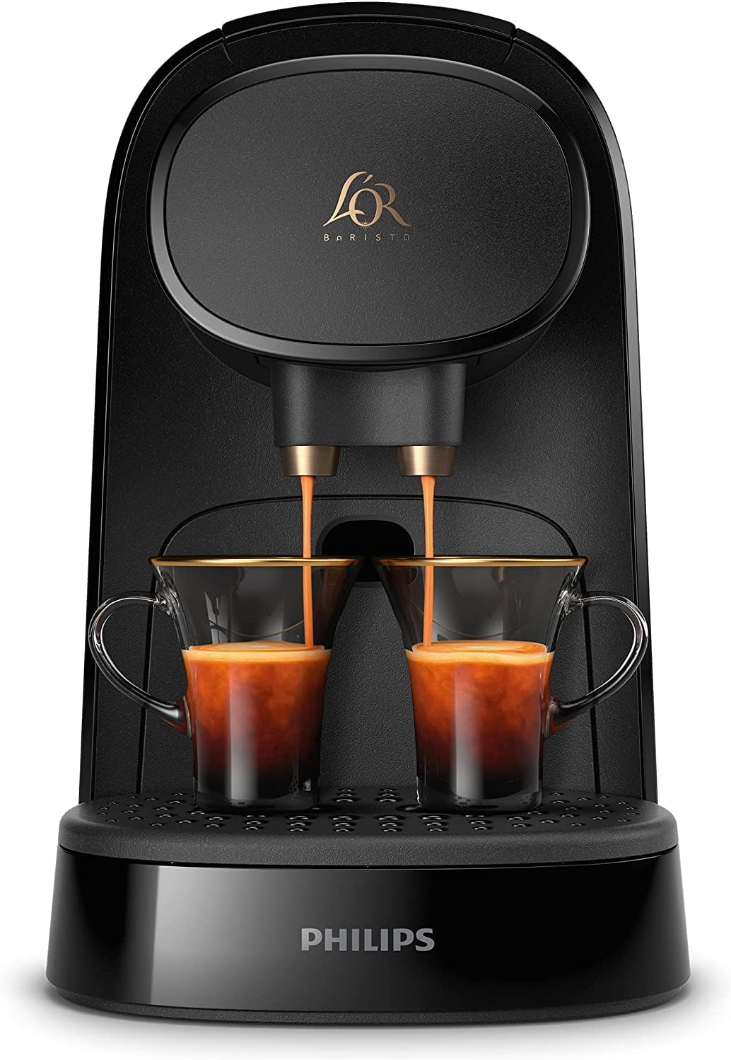 Philips L'OR LM8012/60 Barista Máquina de café com 19 bar de pressão, compatibilidade para cápsulas simples e duplas e tanque de 1l, em preto