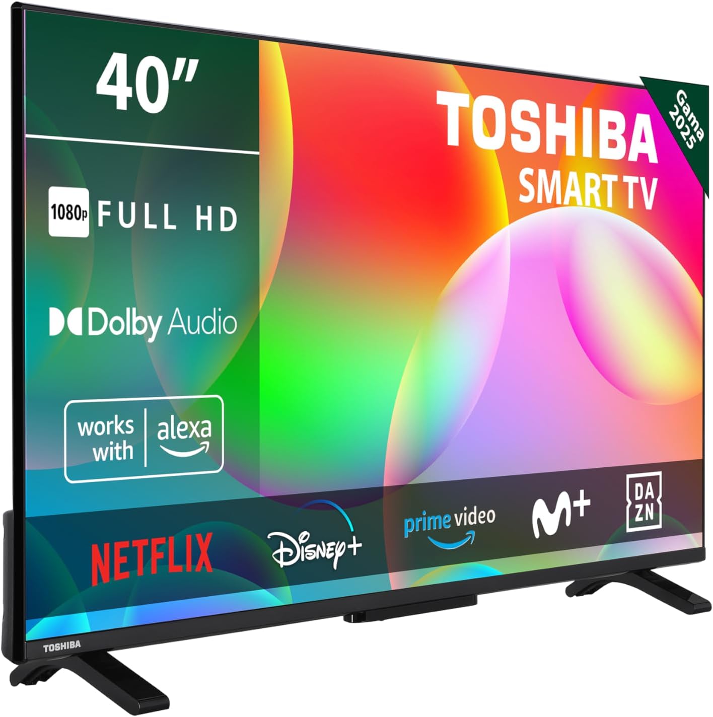 Toshiba 40LV2563DG Smart TV de 40", com resolução Full HD (1920 x 1080), HDR, compatível com assistente de voz Alexa e Google