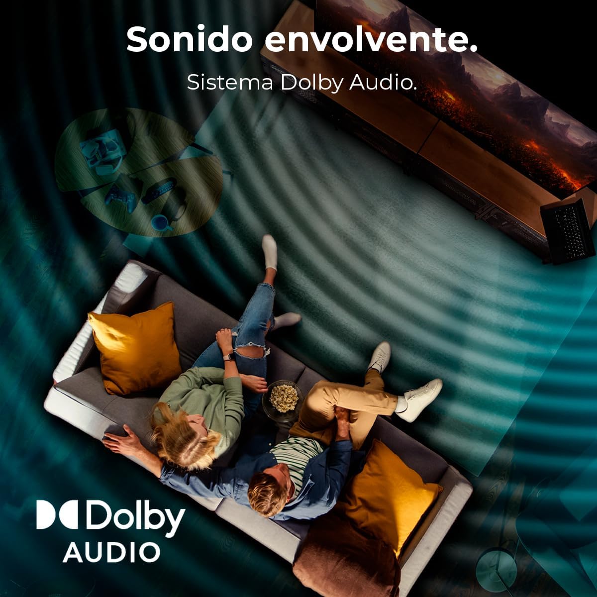 Cecotec TV, televisão LED de 32" 0 séries 032S. Ecrã de 32 polegadas, HD, resolução ideal de imagens e vídeos, sistema Dolby, memória flash, conectividade HDMI/USB, controlo remoto