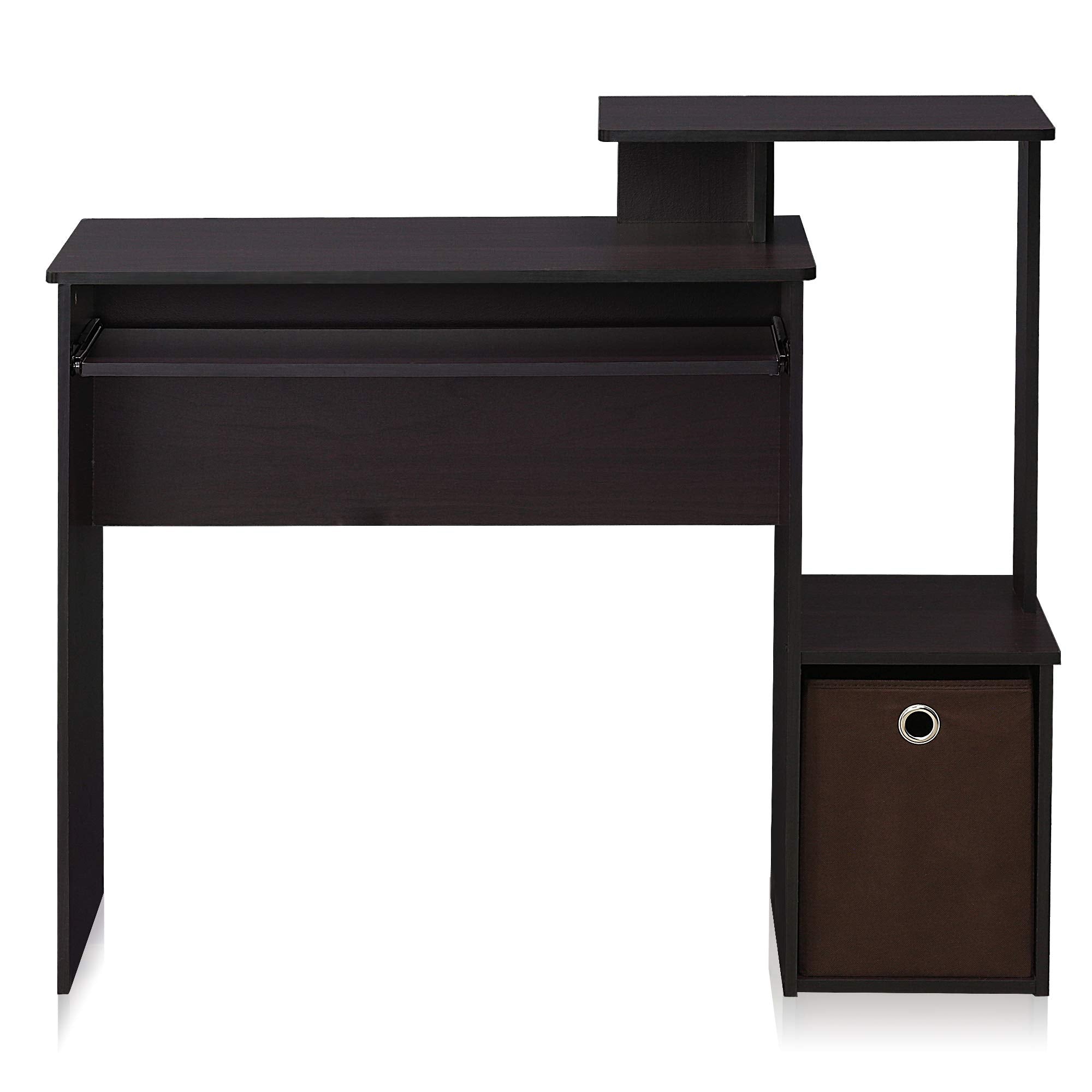 Furinno Secretária de computador preto/castanho