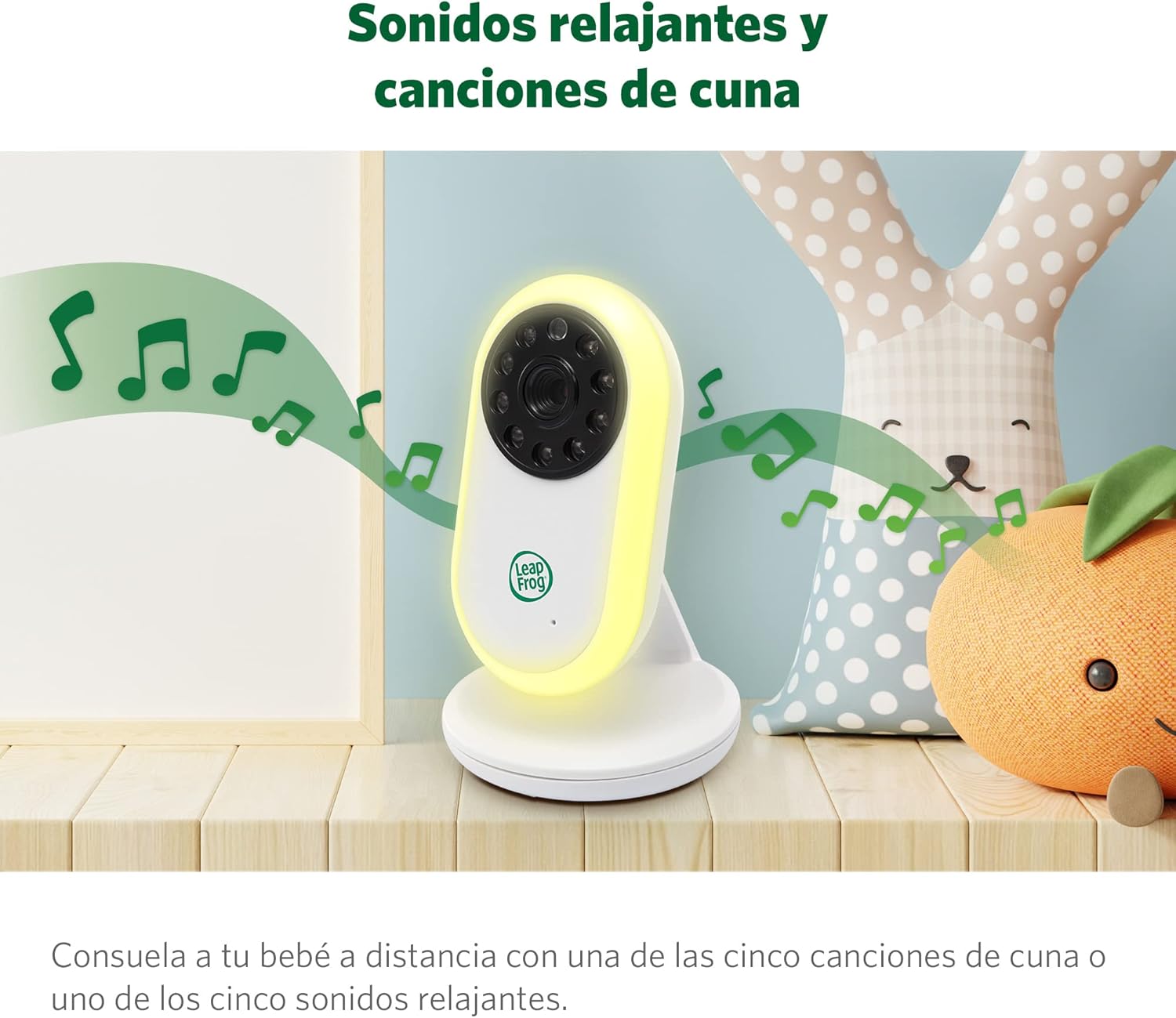 LeapFrog LF2423 Baby Monitor with Night Light Camera, 2600mAh Smart Baby Surveillance Camera with 2.8" IPS Screen, Night Vision, Temperature Monitoring, Two-Way Communication