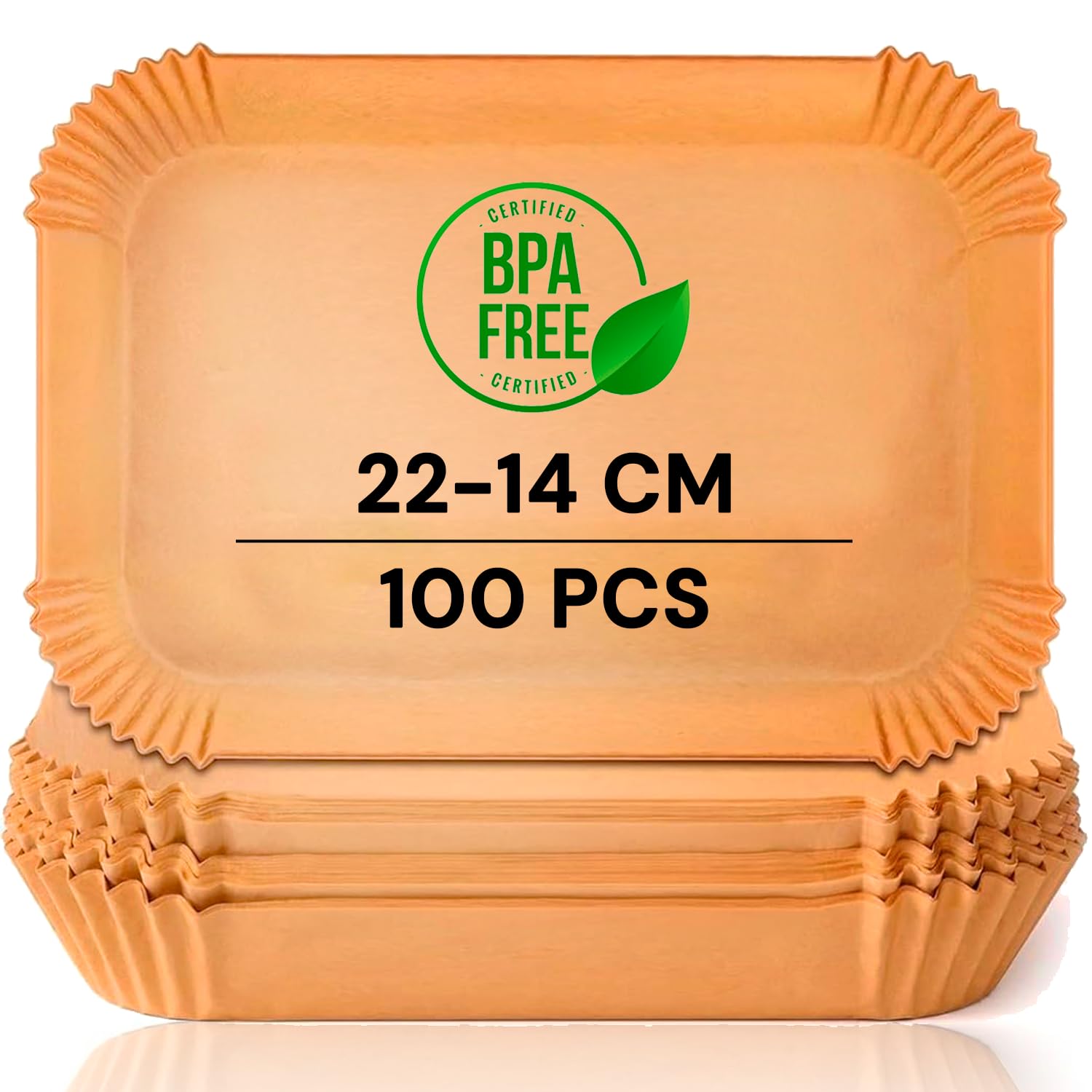 edihome, Papel de fritadeira de ar, Fryer Air, 100 unidades, 20-24 cm, BPA Free, descartável, para forno, acessórios para fritadeira sem óleo de 5 a 8 litros (20-24 cm, quadrado)
